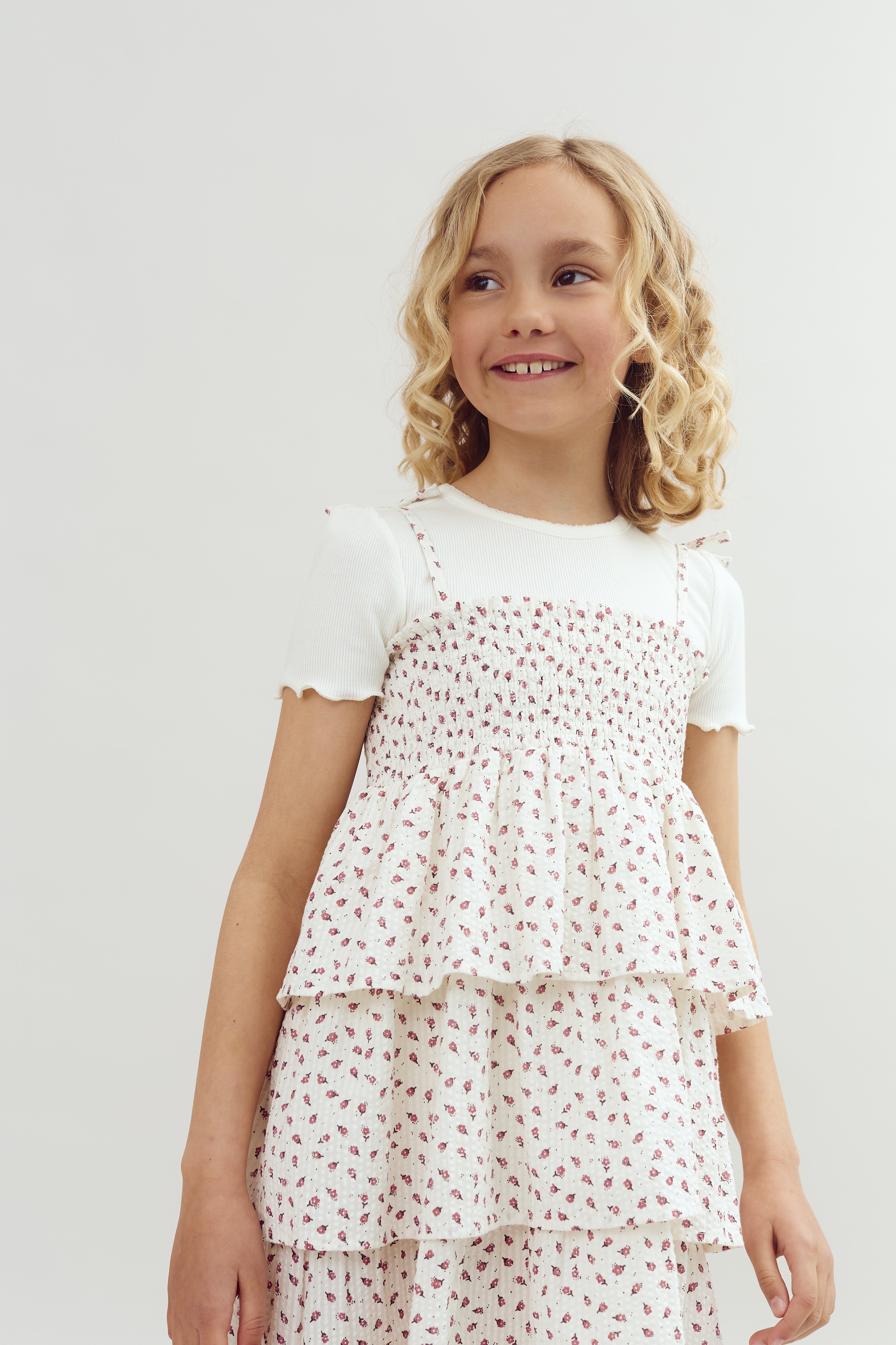 Modal rib T-shirt met korte mouwen - Tween - Off White | 100448 Fiona