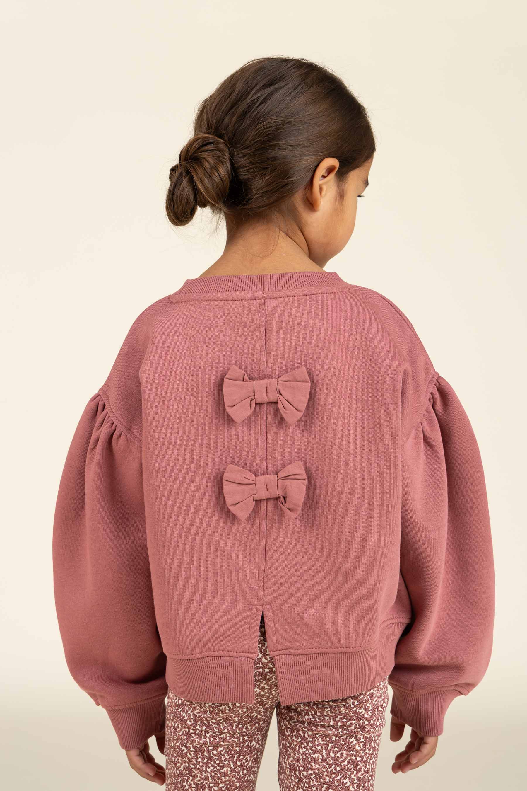 Sweatshirt met strikdetail - Kids - Vintage Red | 100812 Ruth