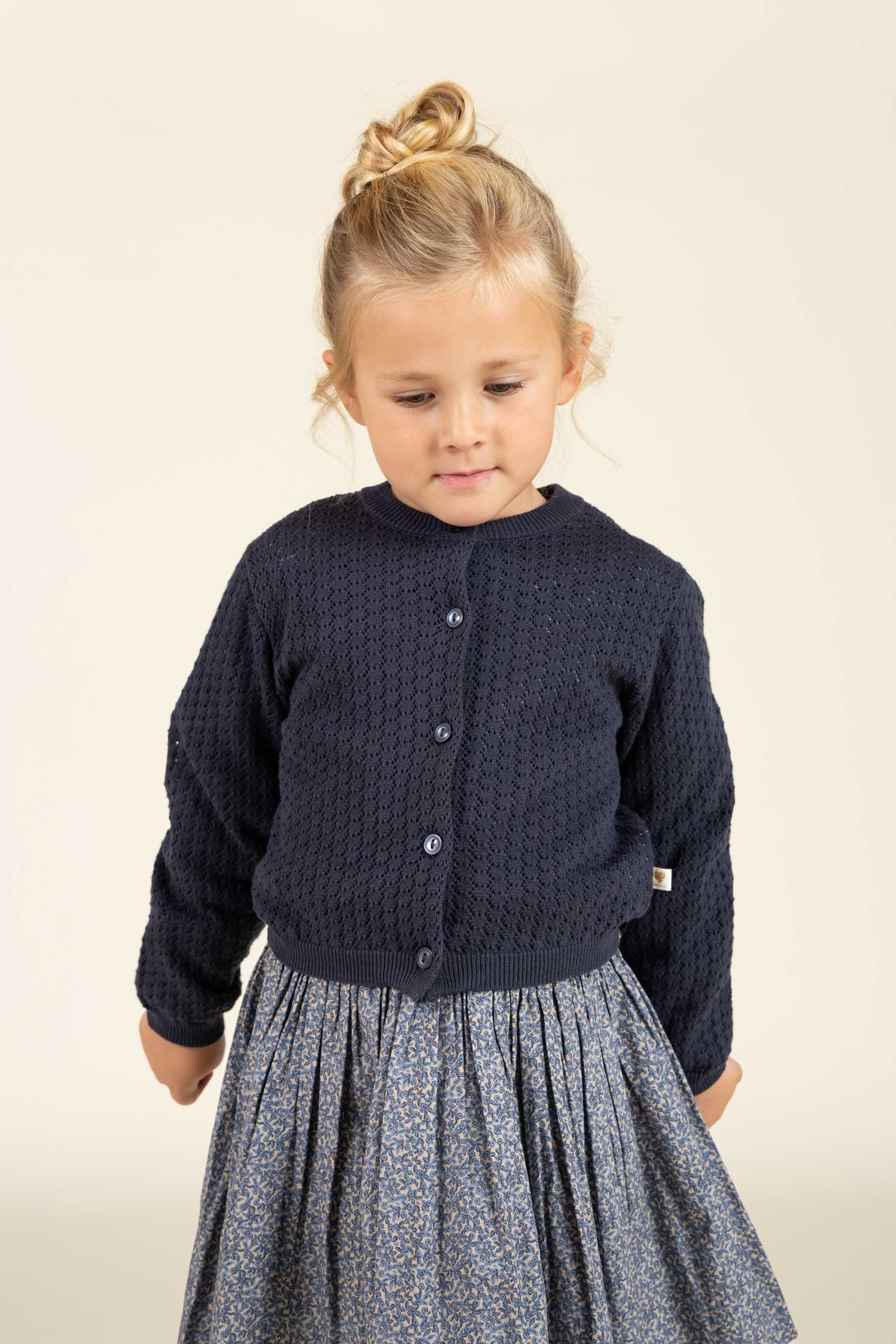 Katoenen vest - Kids - Navy | 100687 Esme