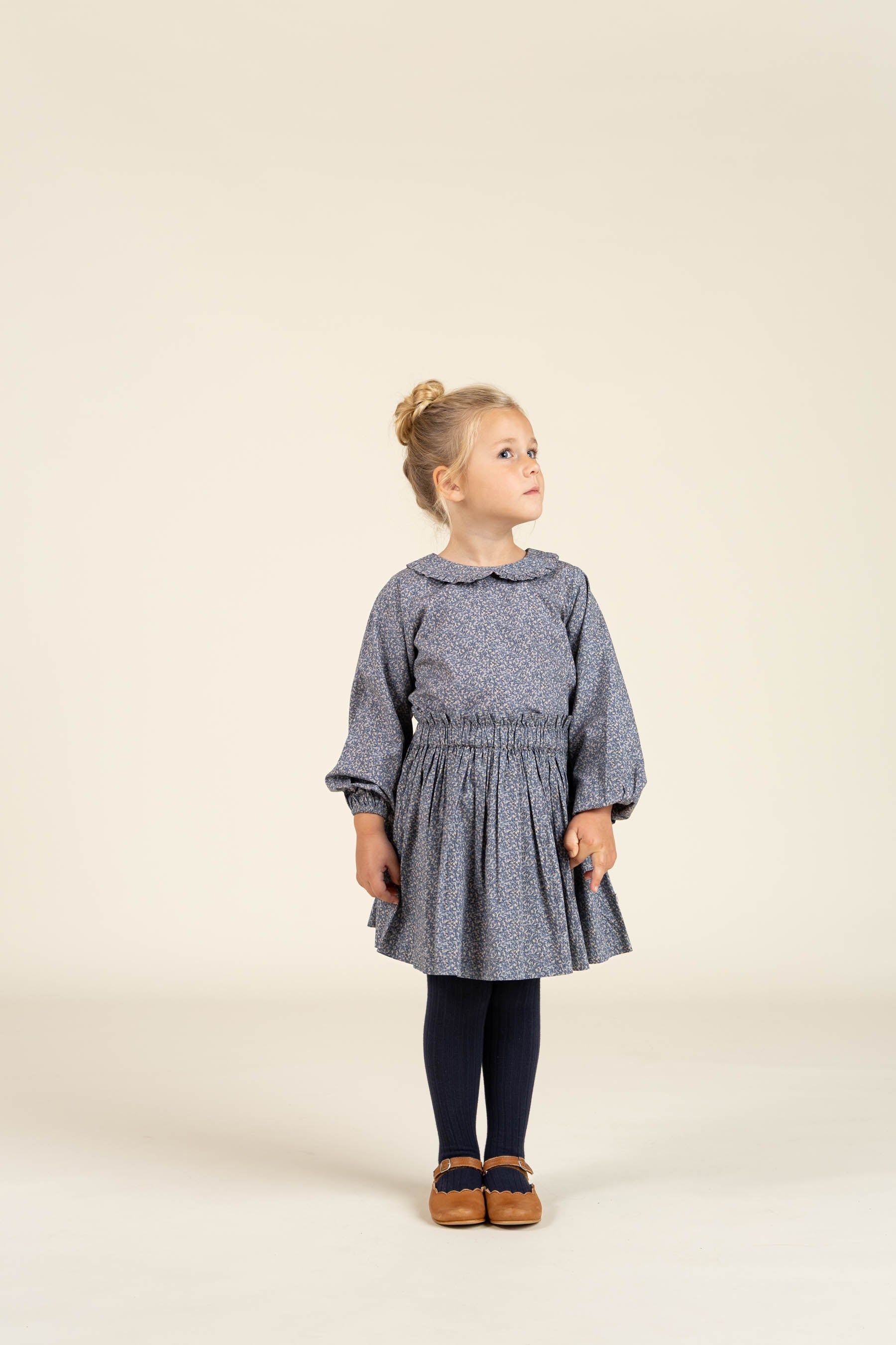 Bedrukte katoenen popeline rok - Kids - Blue | 100794 Allie