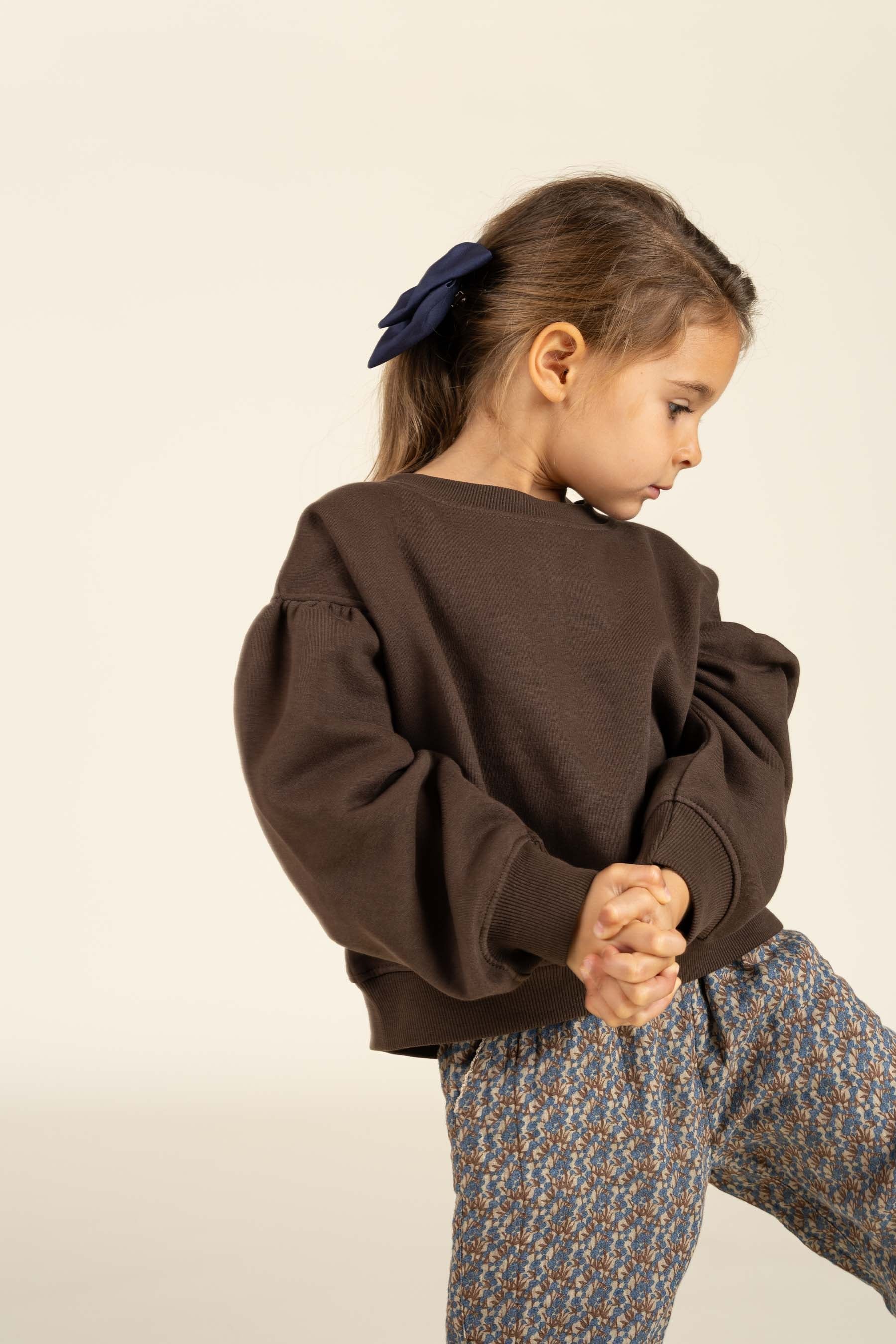 Gedrukte broek van dubbel gaas - Kids - Blue / Brown | 100733 Maggie