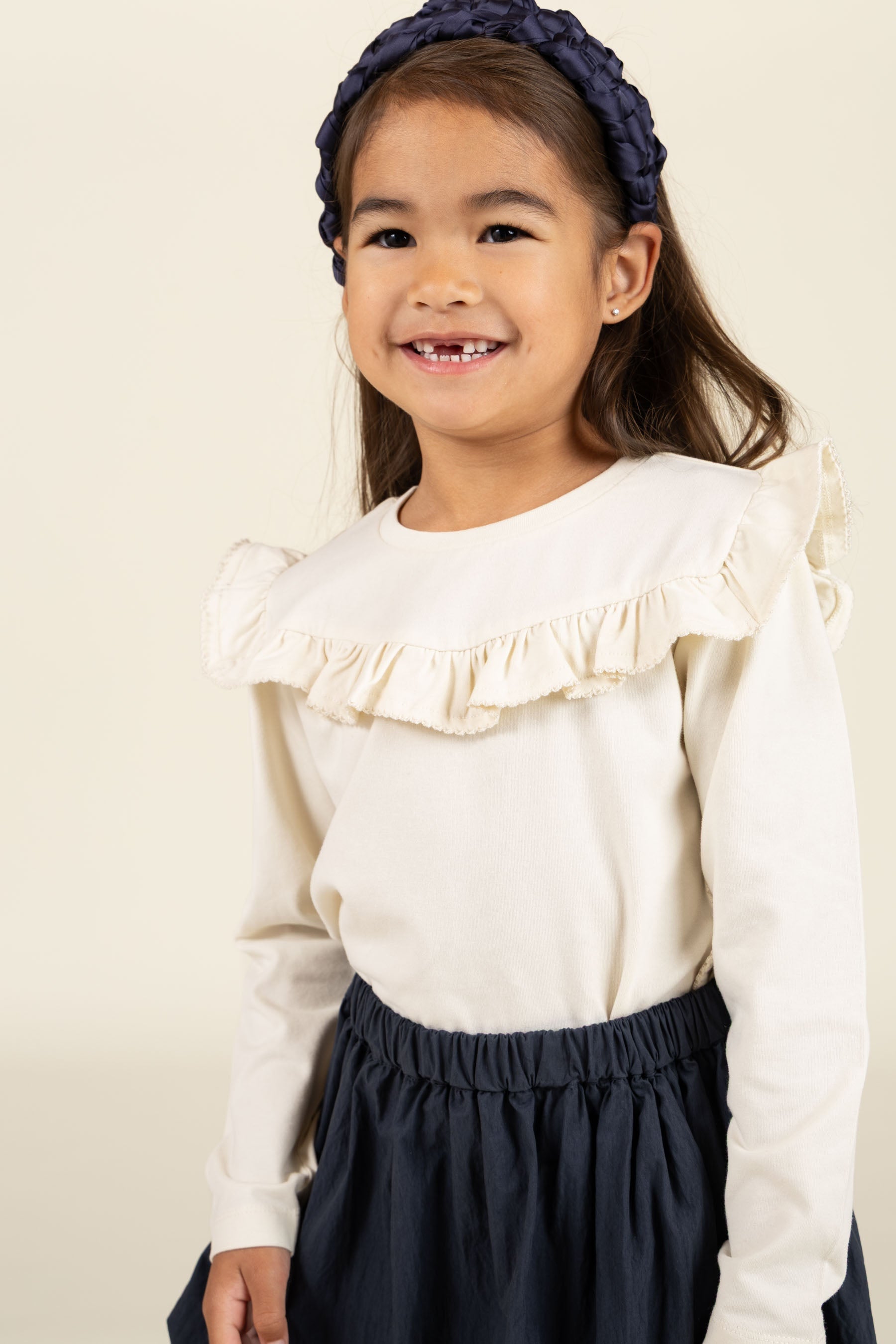 Jersey blouse met ruches - Kids - Off White | 100862 Talia