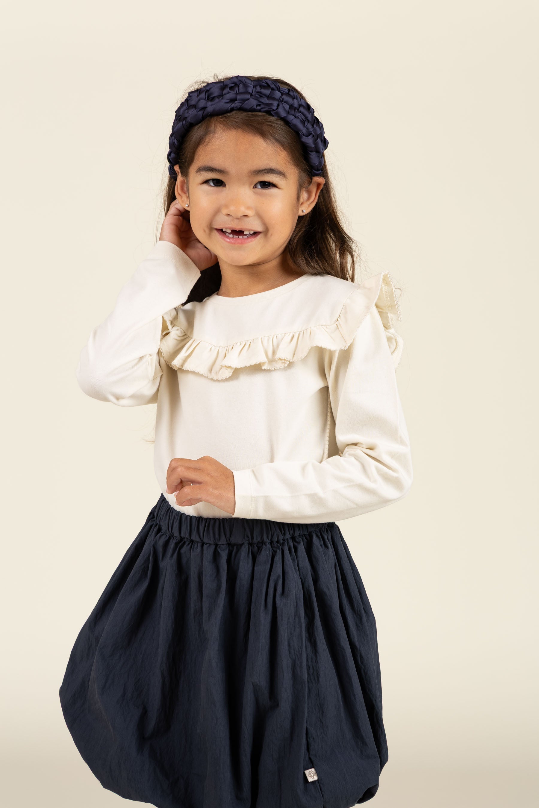 Jersey blouse met ruches - Kids - Off White | 100862 Talia