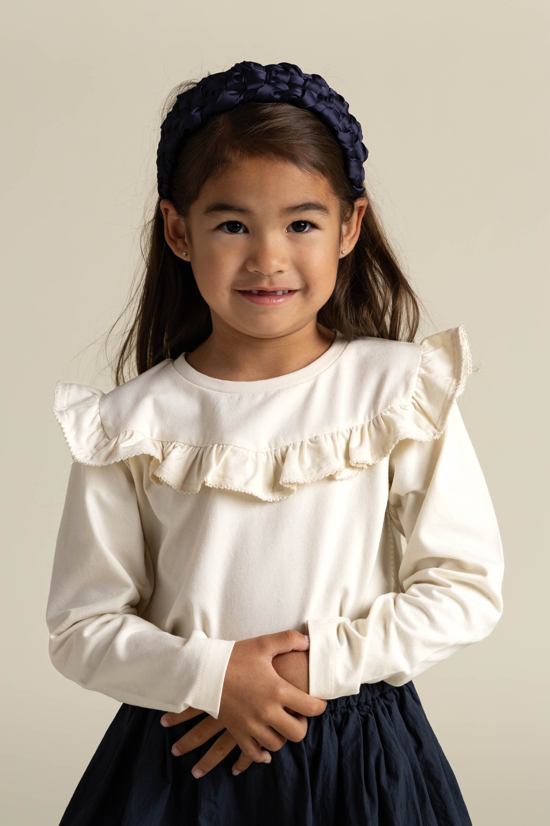 Jersey blouse met ruches - Kids - Off White | 100862 Talia