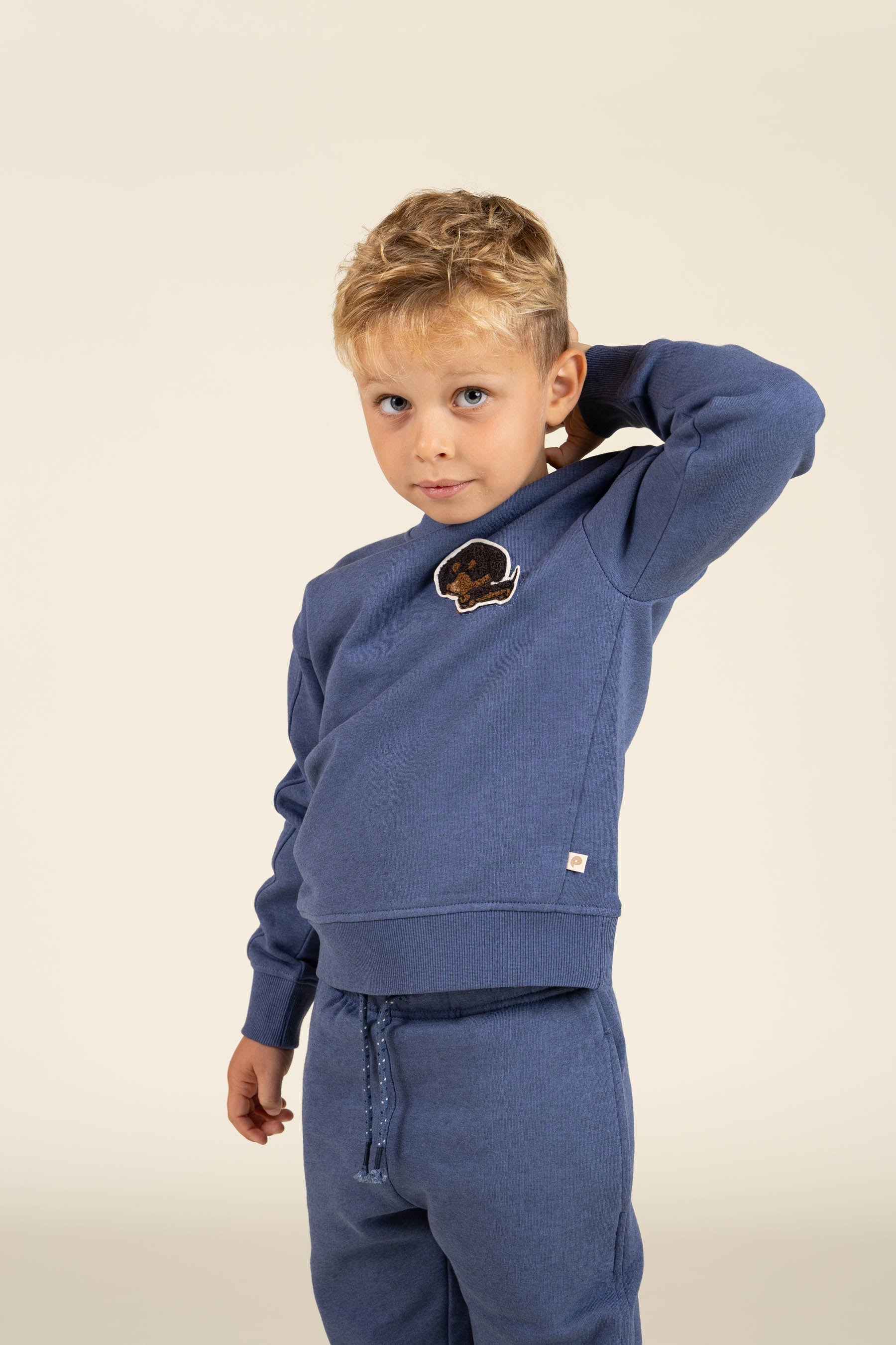 Zweetbroek - Kids - Indigo Blue Melange | 100894 Justin