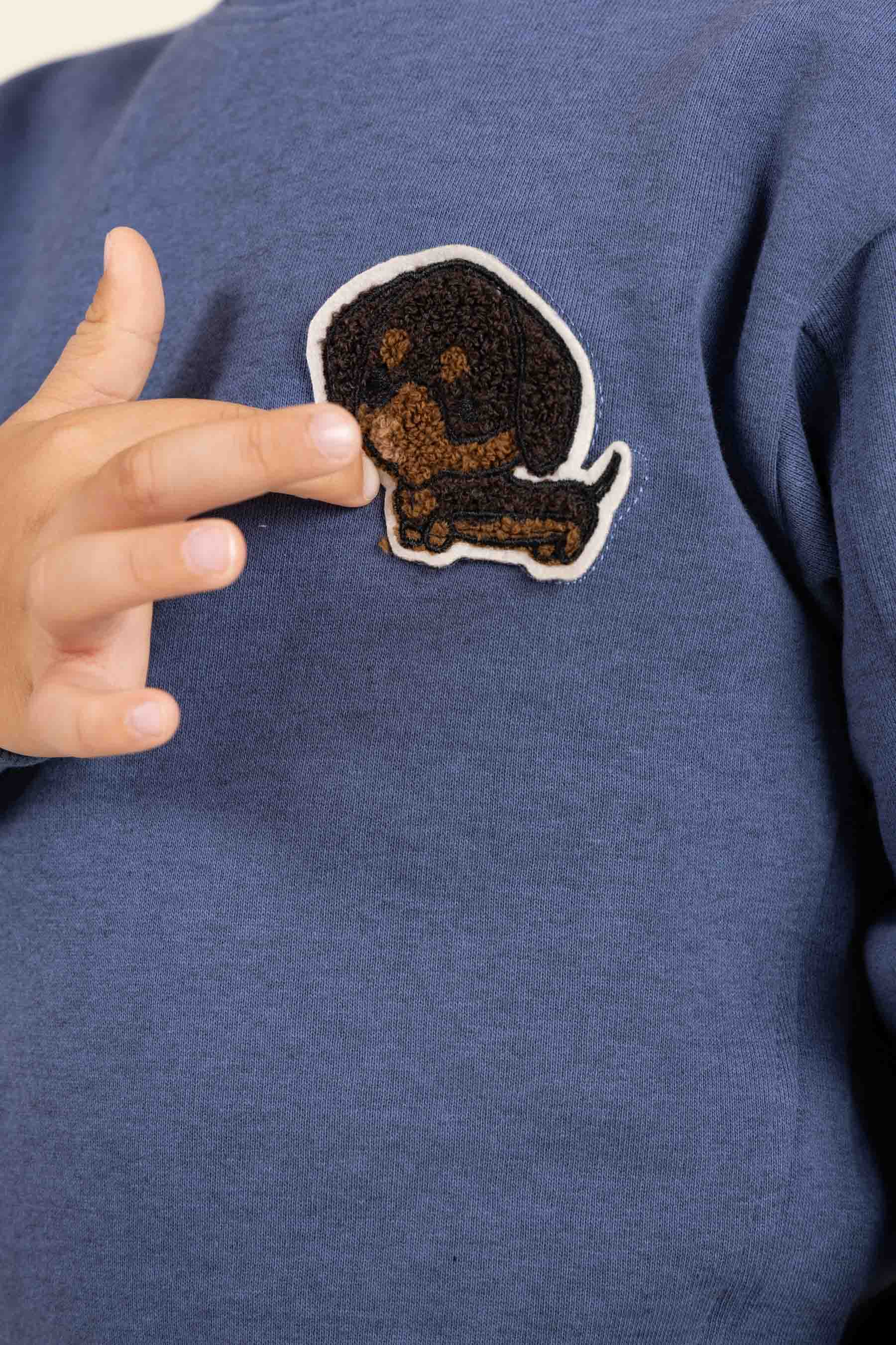 Sweatshirt met ronde hals - Kids - Indigo Blue Melange | 100888 Justin