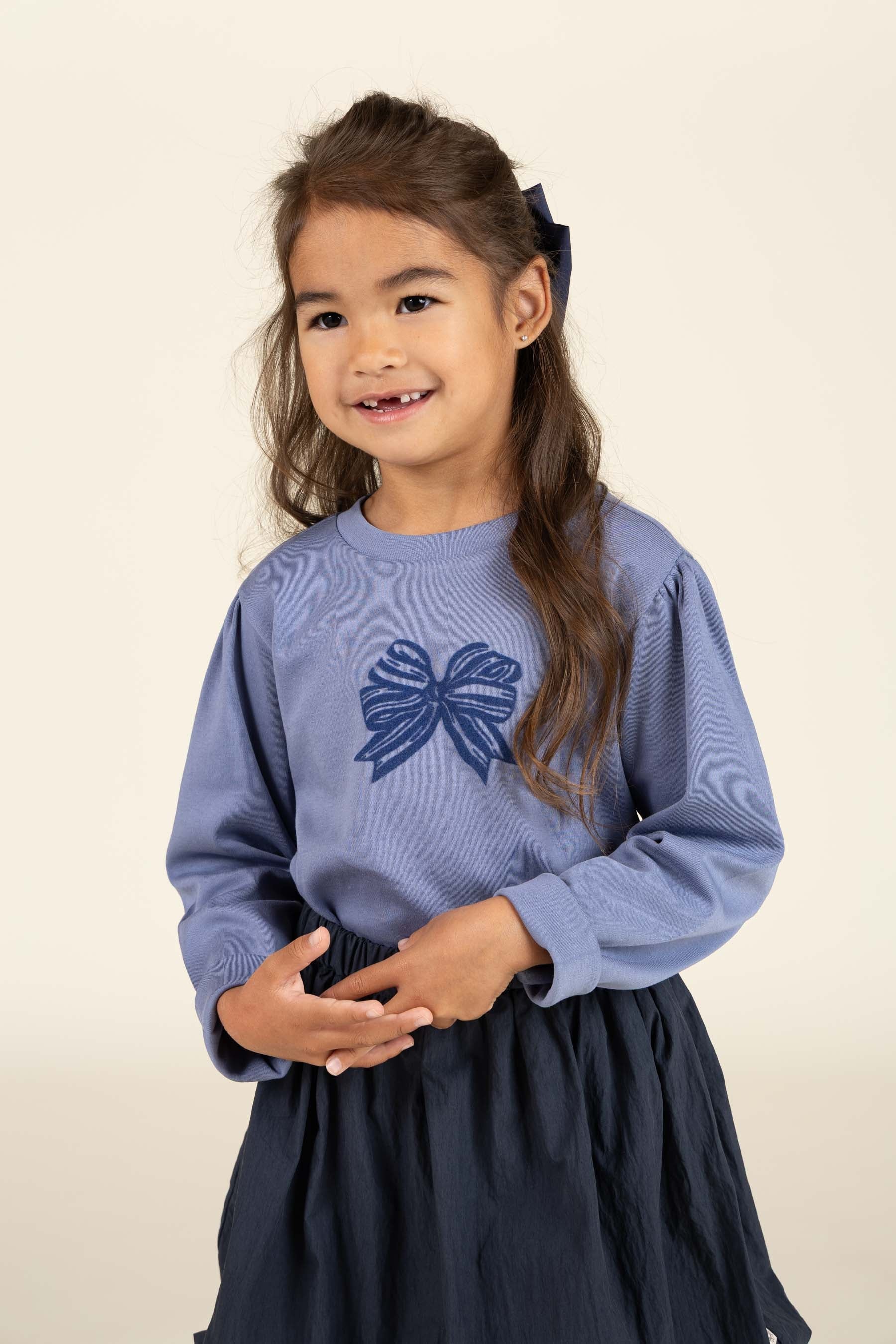 Longsleeve T-shirt met Frontprint- Kids - Blue | 100850 Kendell