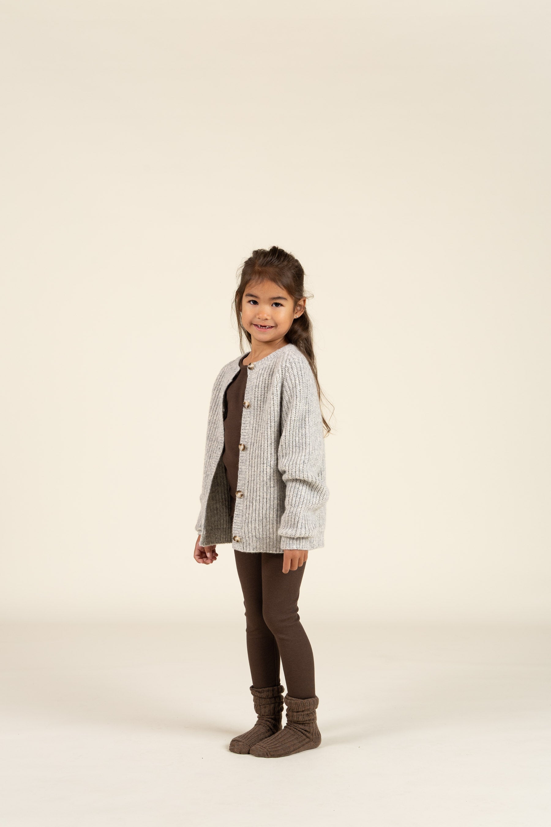 unisex vest van wolmix - Kids - Grey Melange | 100746 Cork