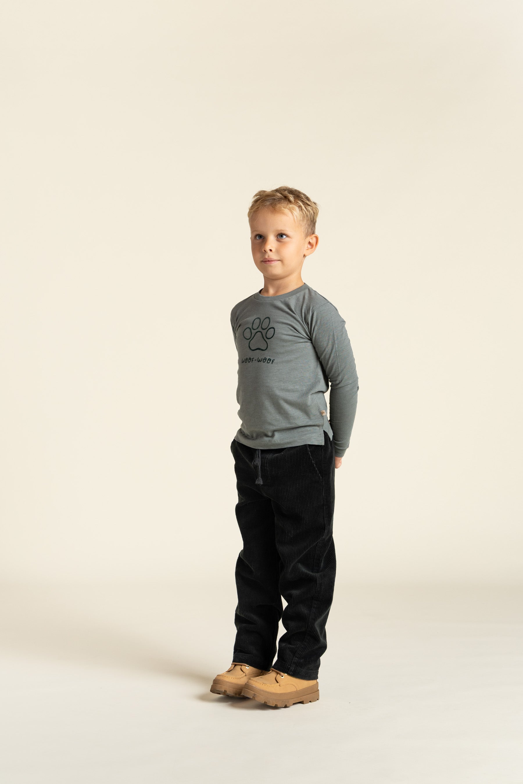 Slub Jersey T-shirt met lange mouwen - Kids - Dusty Dark Green | 100834 Kevin