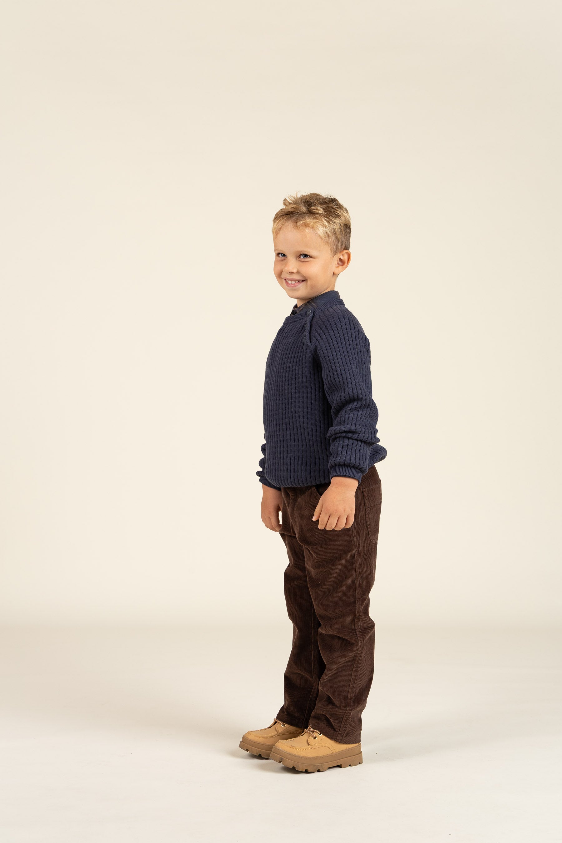 Katoenen gebreide trui - Kids - Navy | 100693 Jett