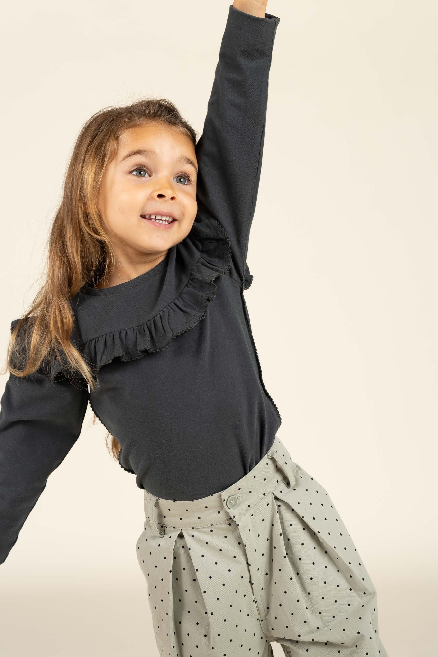 Twill broek met stip - Kids - Dusty Green | 100616 Iris