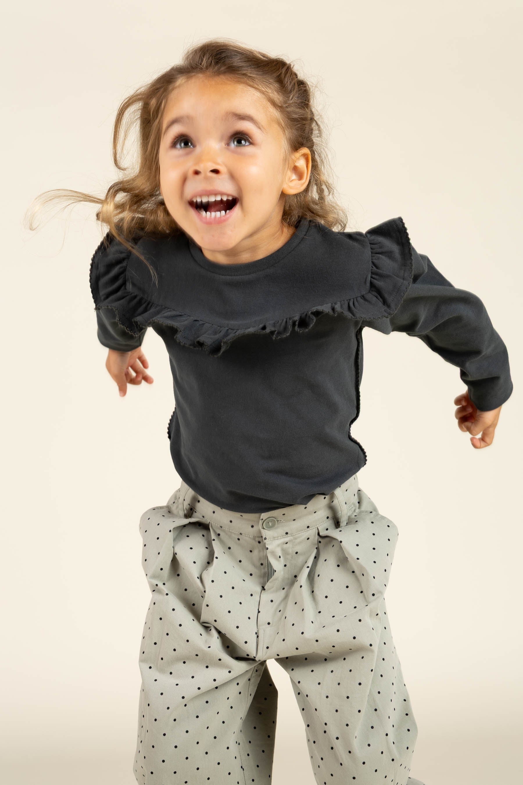 Jersey blouse met ruches - Kids - Forrest Green | 100866 Talia