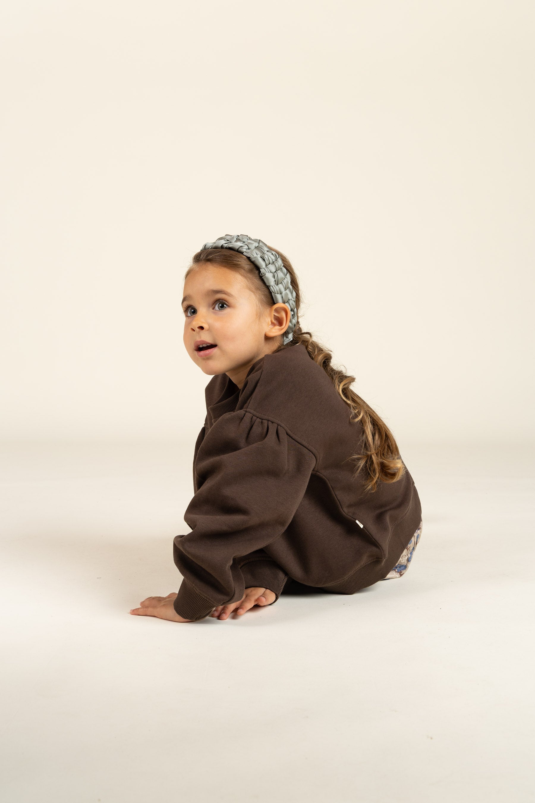 Sweatshirt met strikdetail - Kids - Chocolate | 100814 Ruth