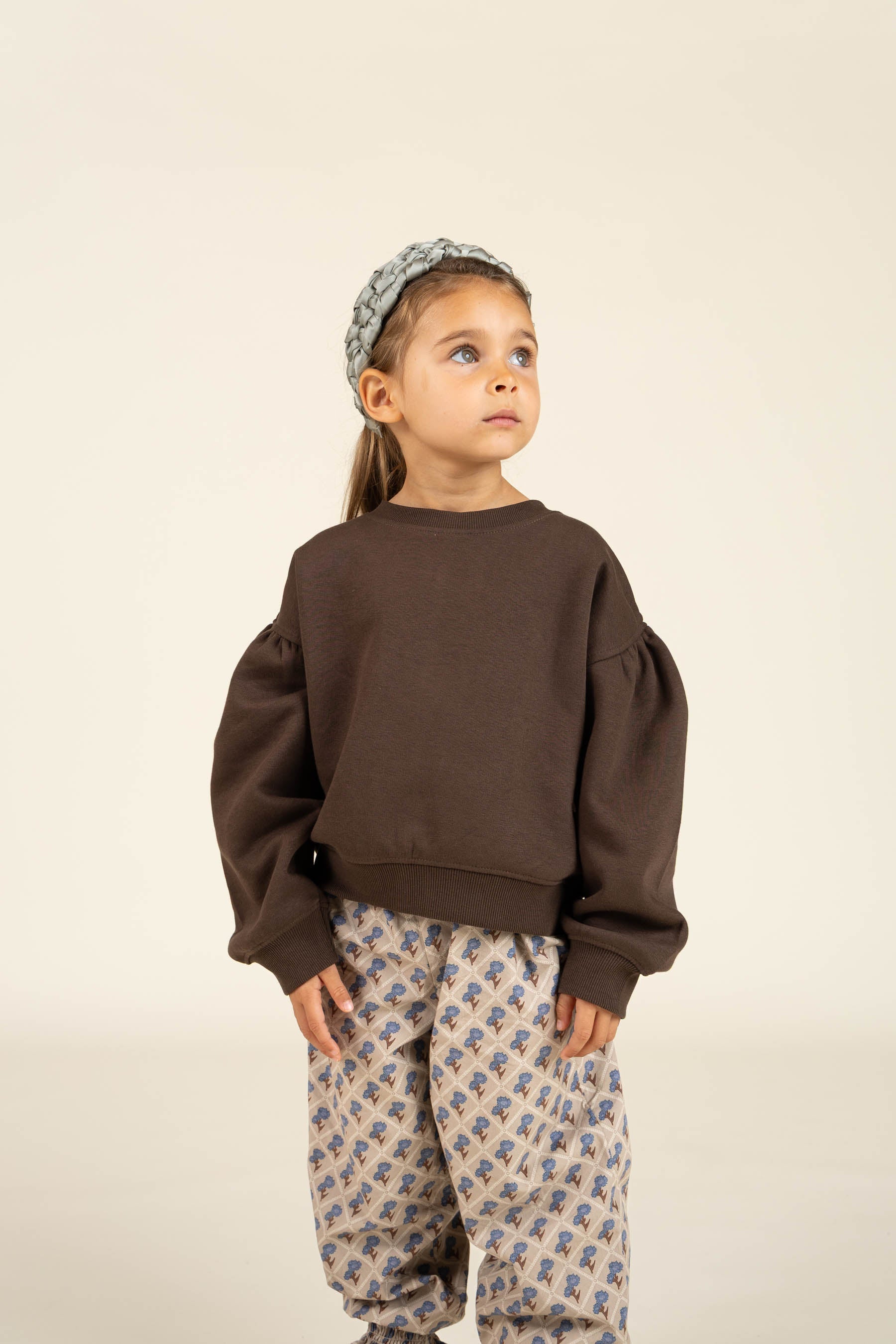 Sweatshirt met strikdetail - Kids - Chocolate | 100814 Ruth