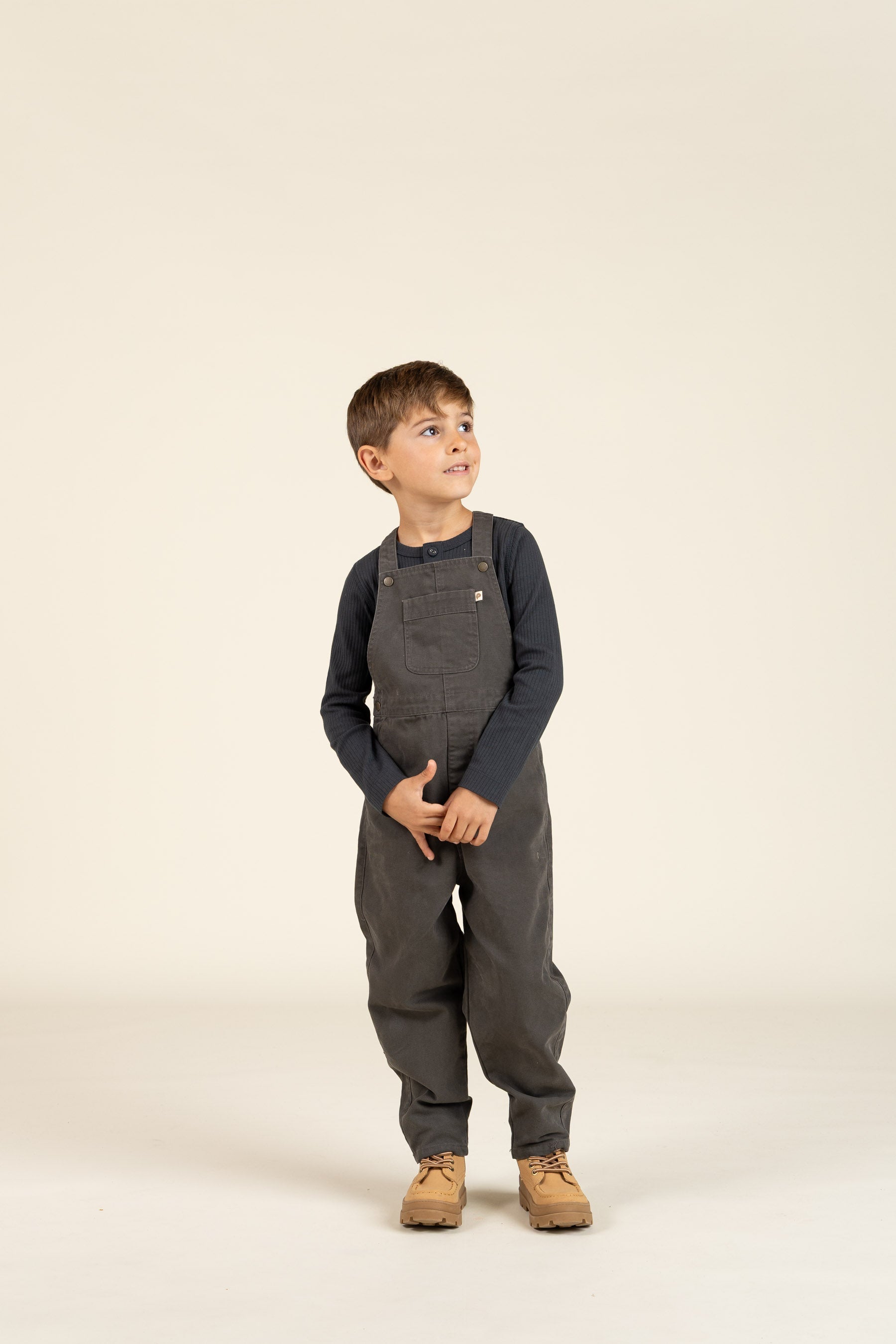 Canvas tuinbroek - Kids - Dark Grey | 100121 Dereck