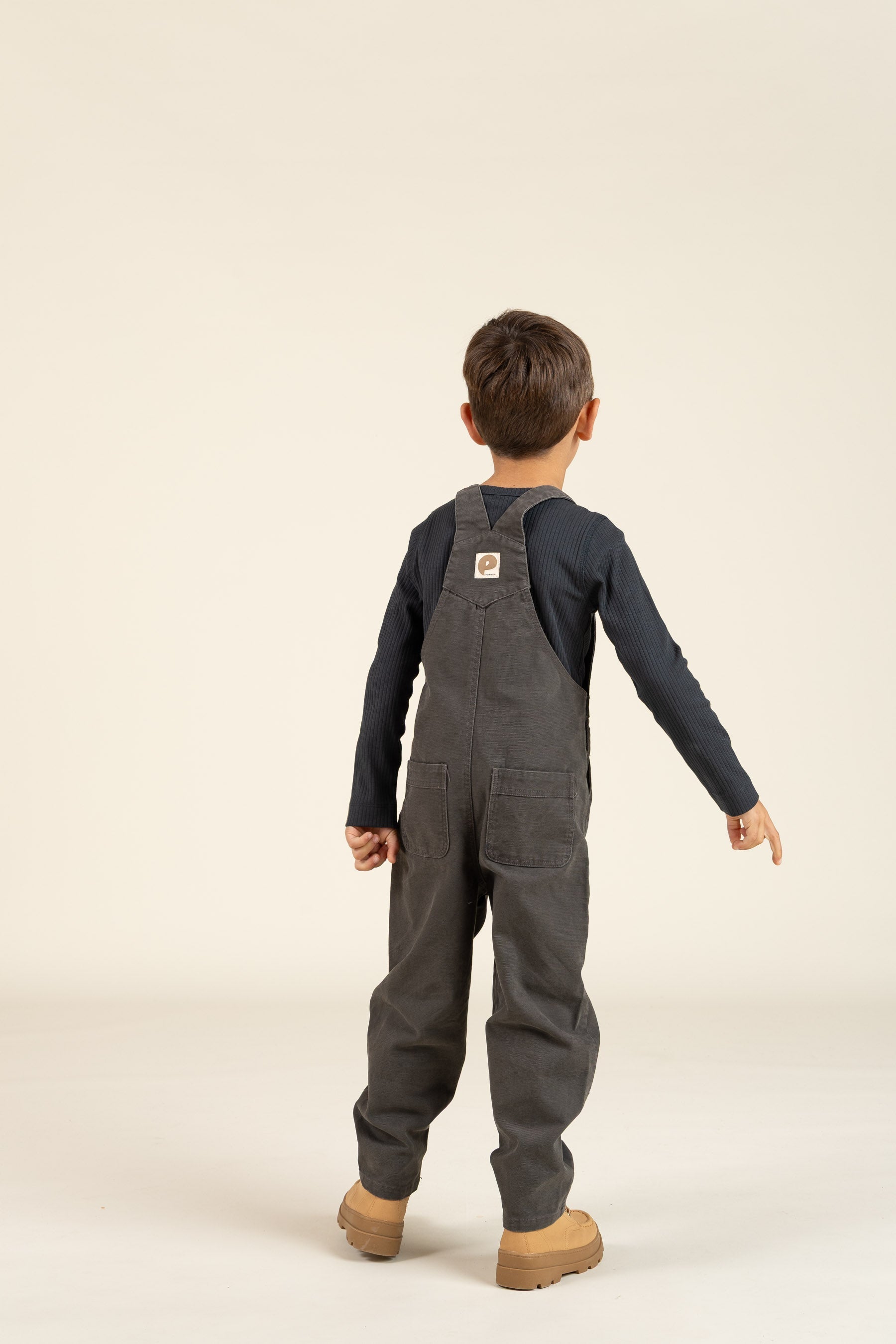 Canvas tuinbroek - Kids - Dark Grey | 100121 Dereck