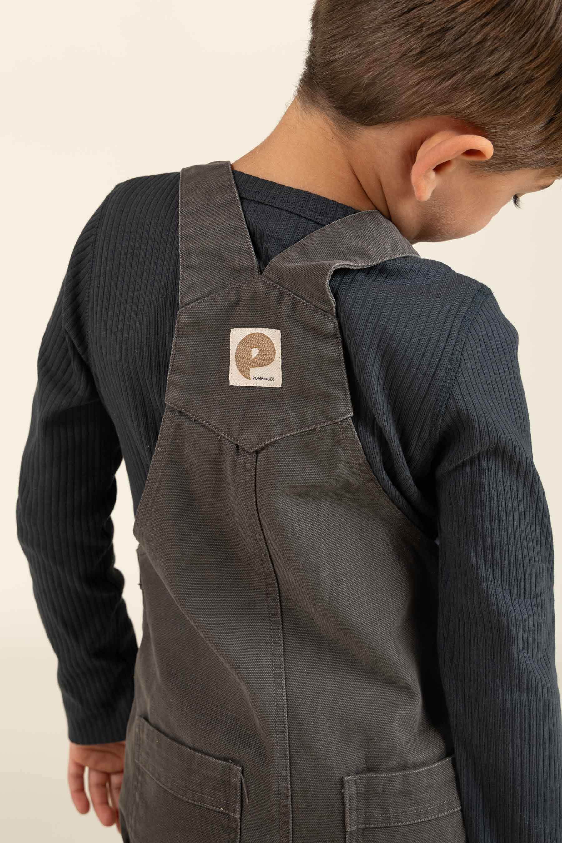 Canvas tuinbroek - Kids - Dark Grey | 100121 Dereck