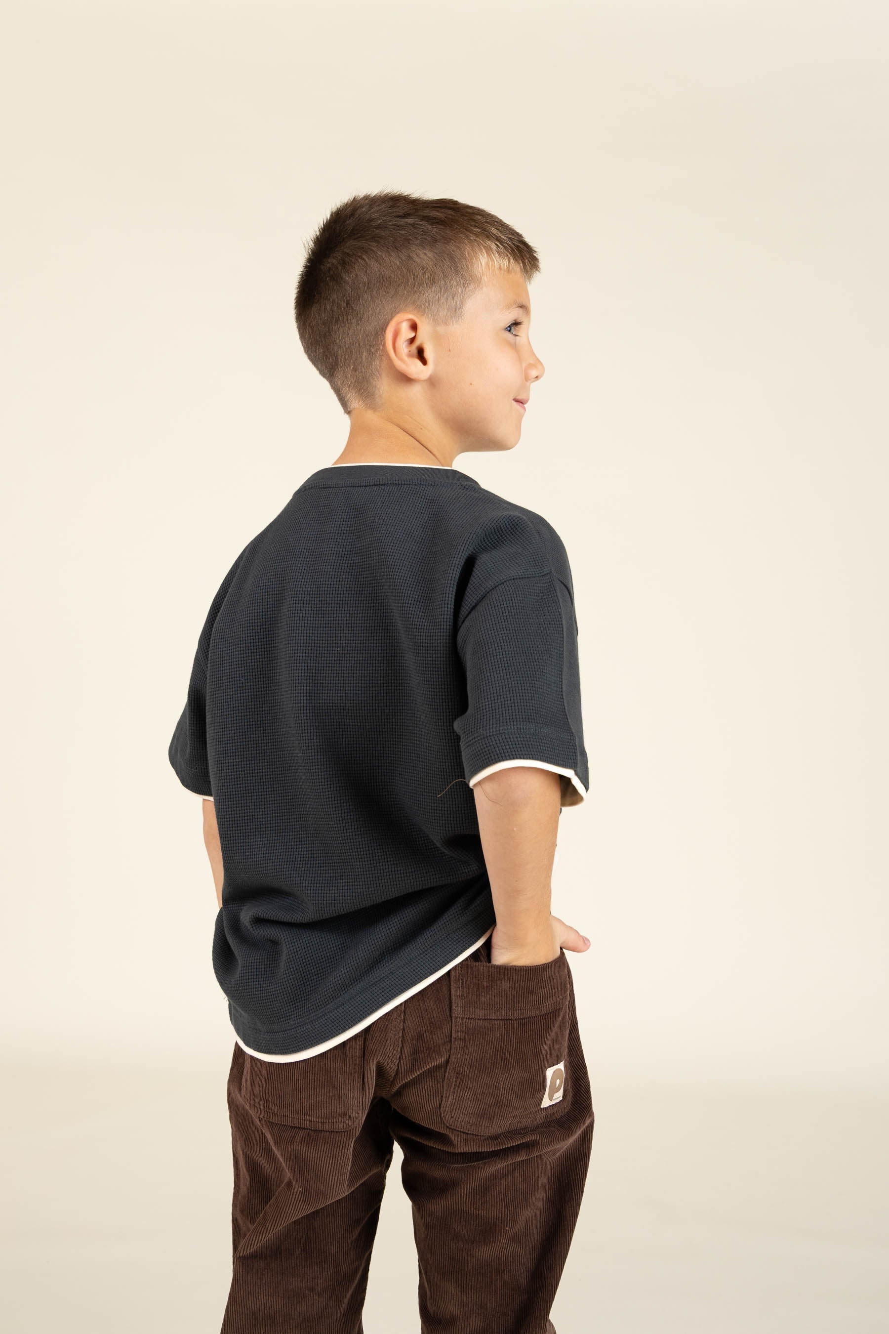 Gestructureerd T-shirt met korte mouwen - Tween - Forest Green | 100714 Malthe