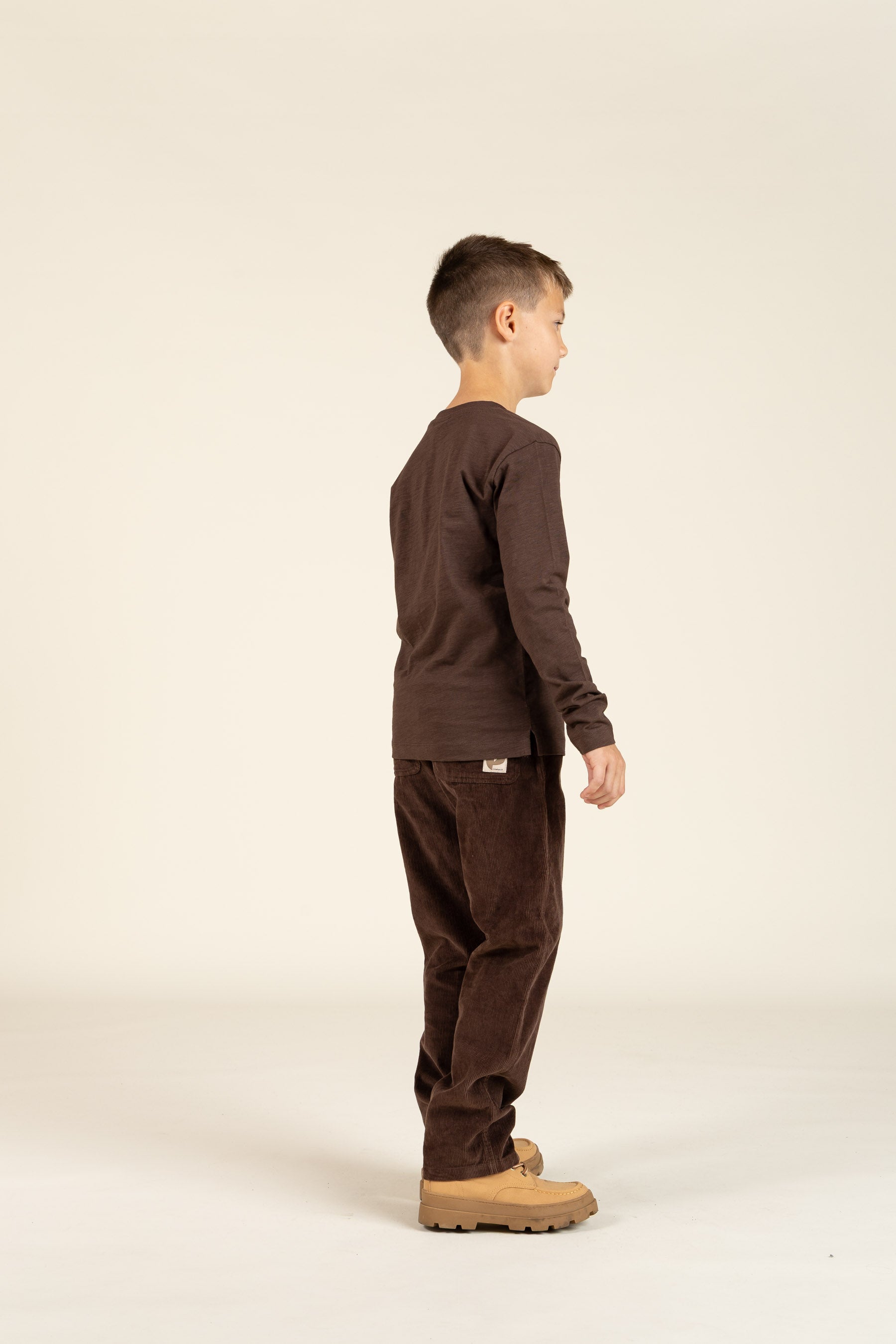 Slub Jersey T-shirt met lange mouwen - Tween - Chocolate | 100833 Kevin