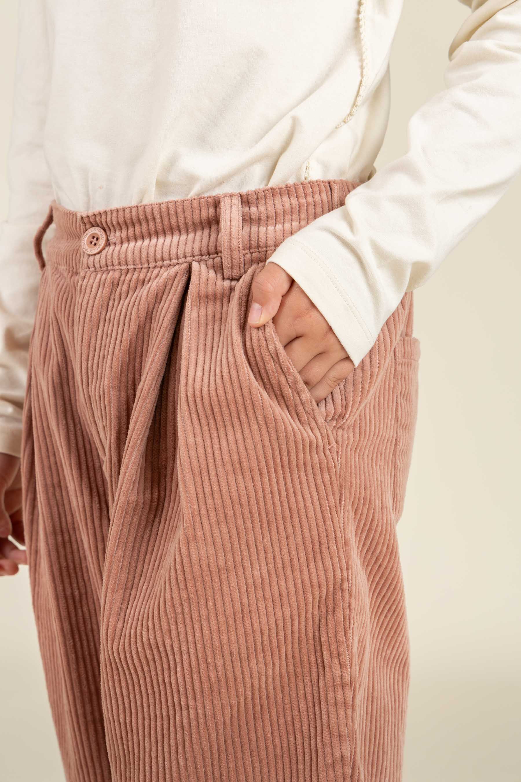 Gewaagde Corduroy Broek - Tween - Rose | 100618 Margot