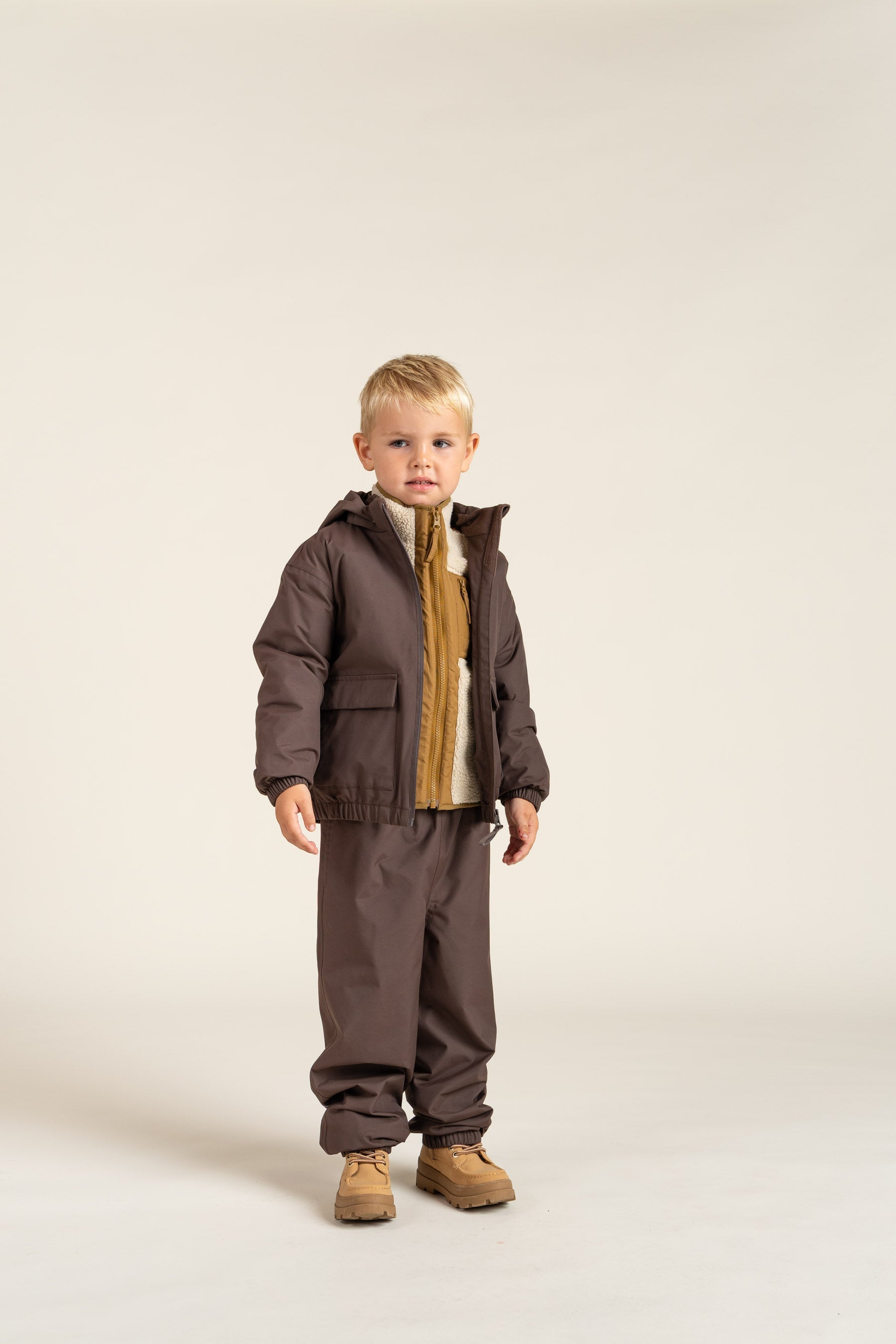 Shell-jas met opgestikte zak - Kids - Chocolate | 100499 Luke