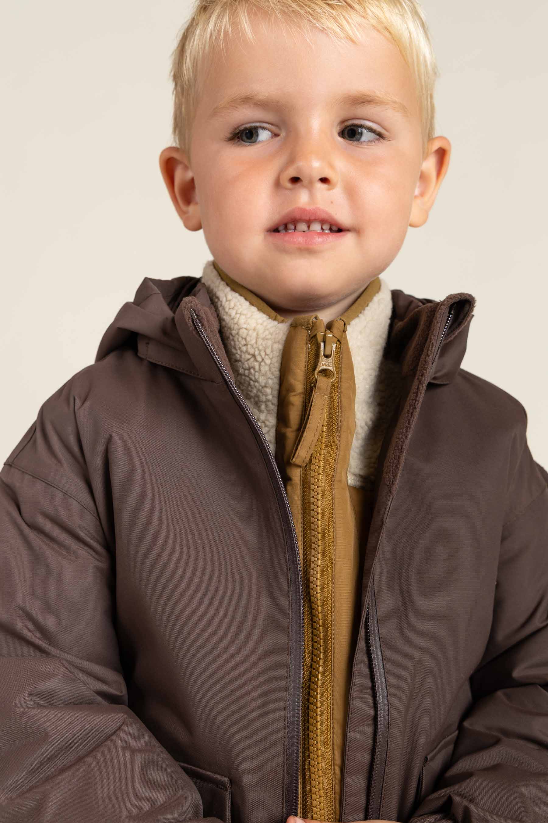 Shell-jas met opgestikte zak - Kids - Chocolate | 100499 Luke