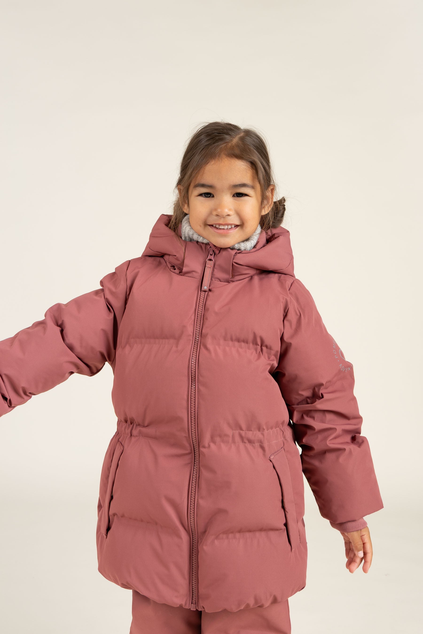 Winterjas met koord - Kids - Vintage Red | 100534 Elenor