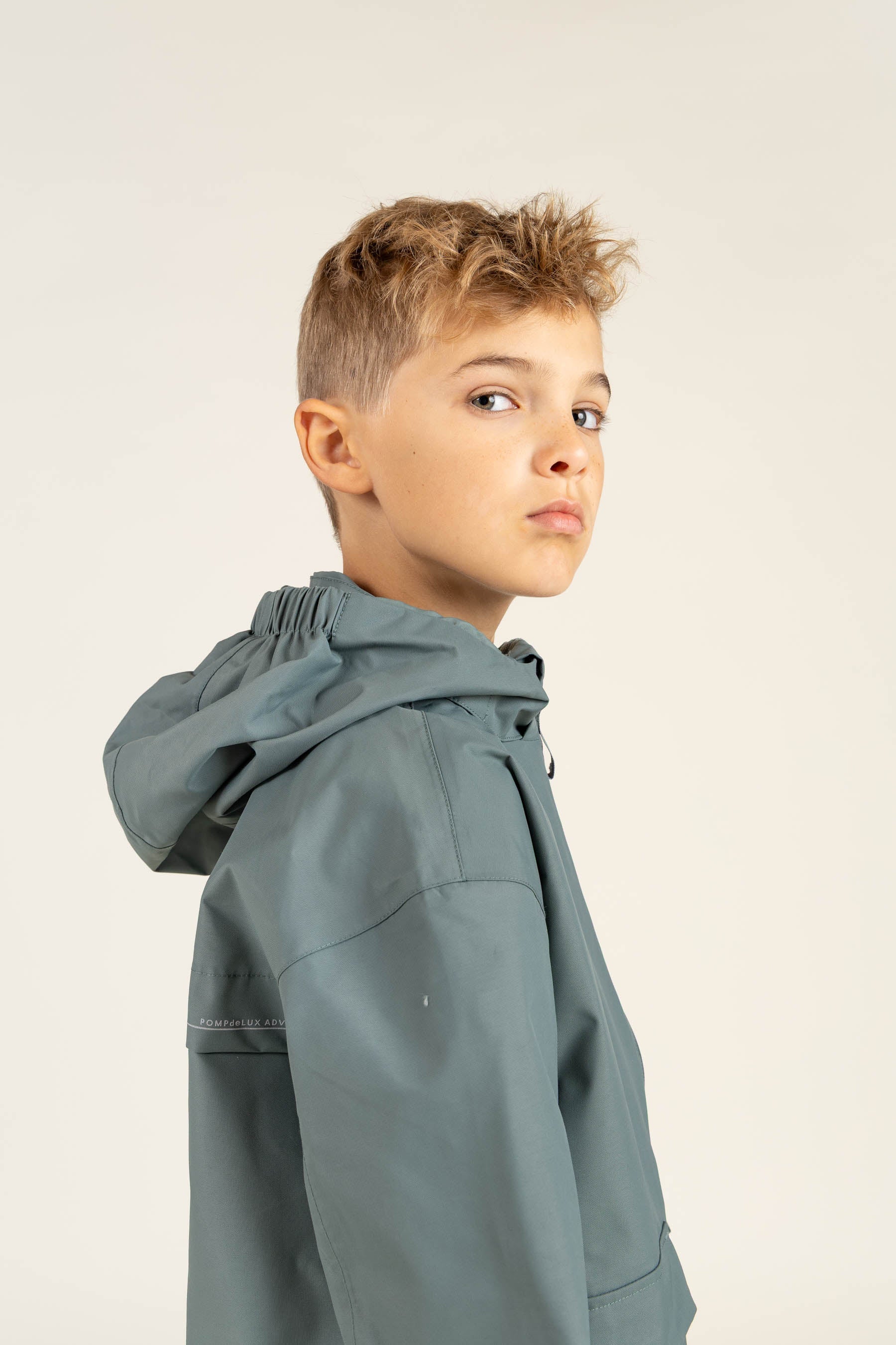 Shell-jas met opgestikte zak - Tween - Dusty Dark Green | 100502 Luke