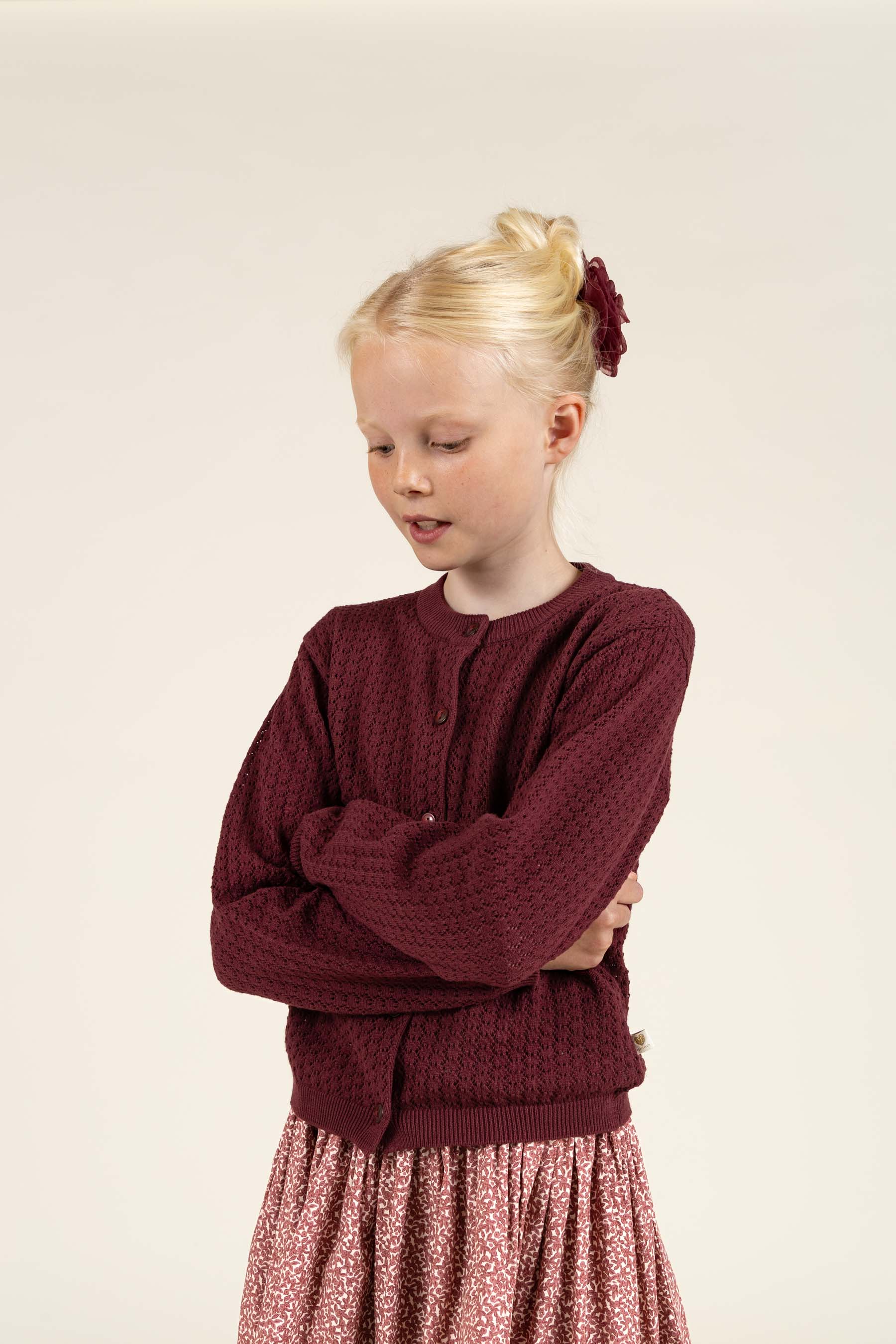 Katoenen vest - Tween - Burgundy | 100686 Esme