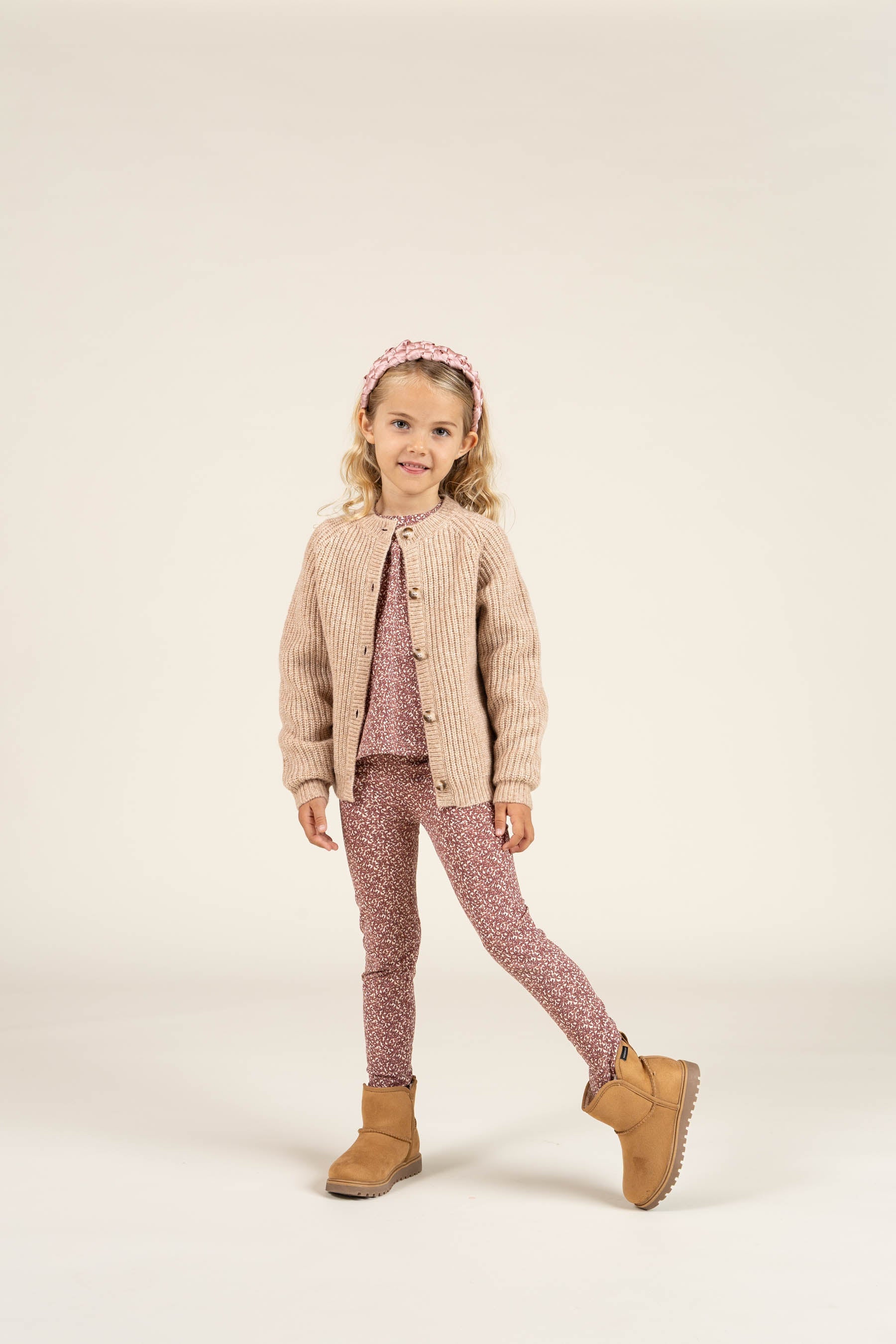 Bedrukte jersey legging - Kids - Vintage Red | 100766 Ada