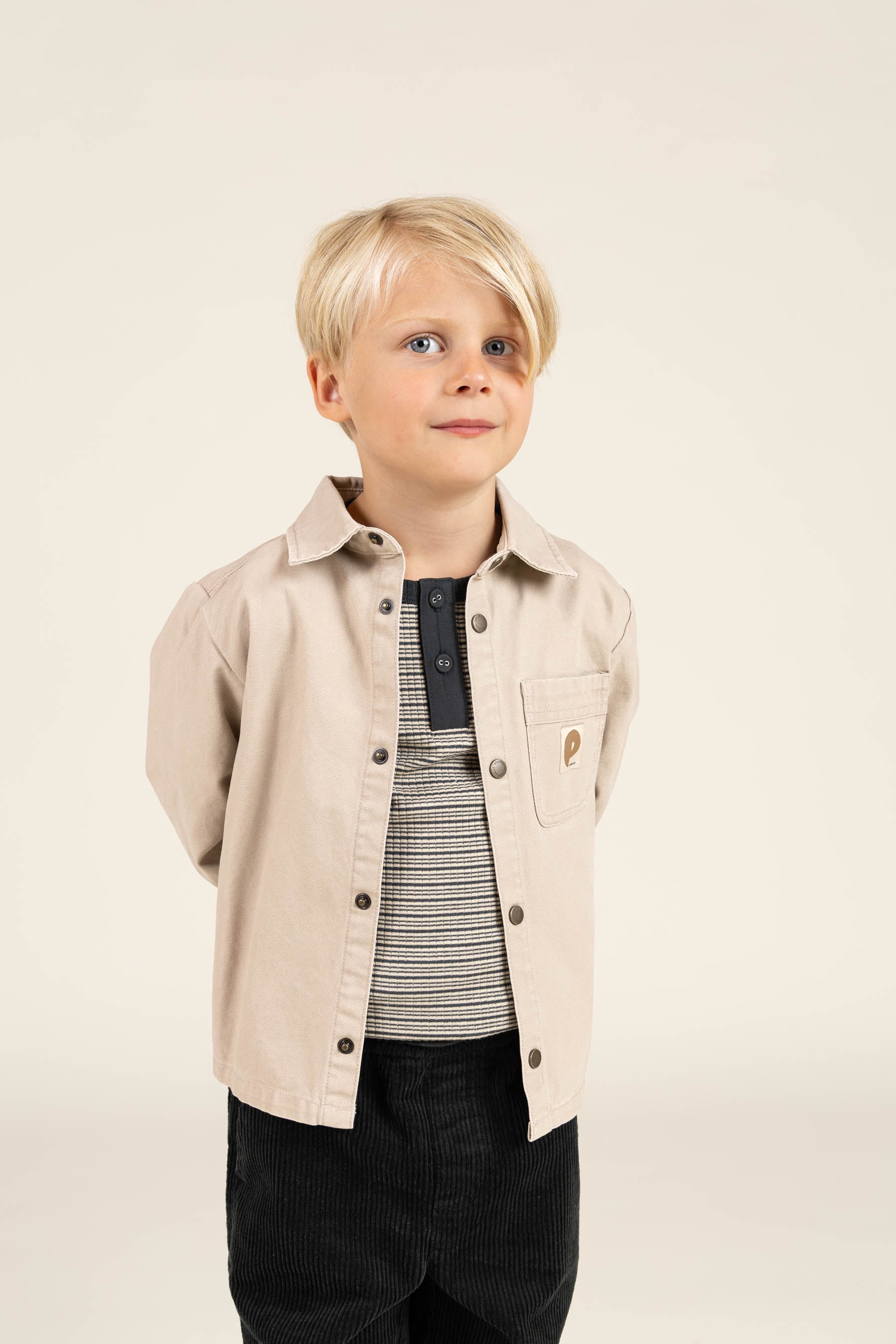 Katoenen rib T-shirt met lange mouwen - Kids - Forest Green Stripe | 100562 Manson