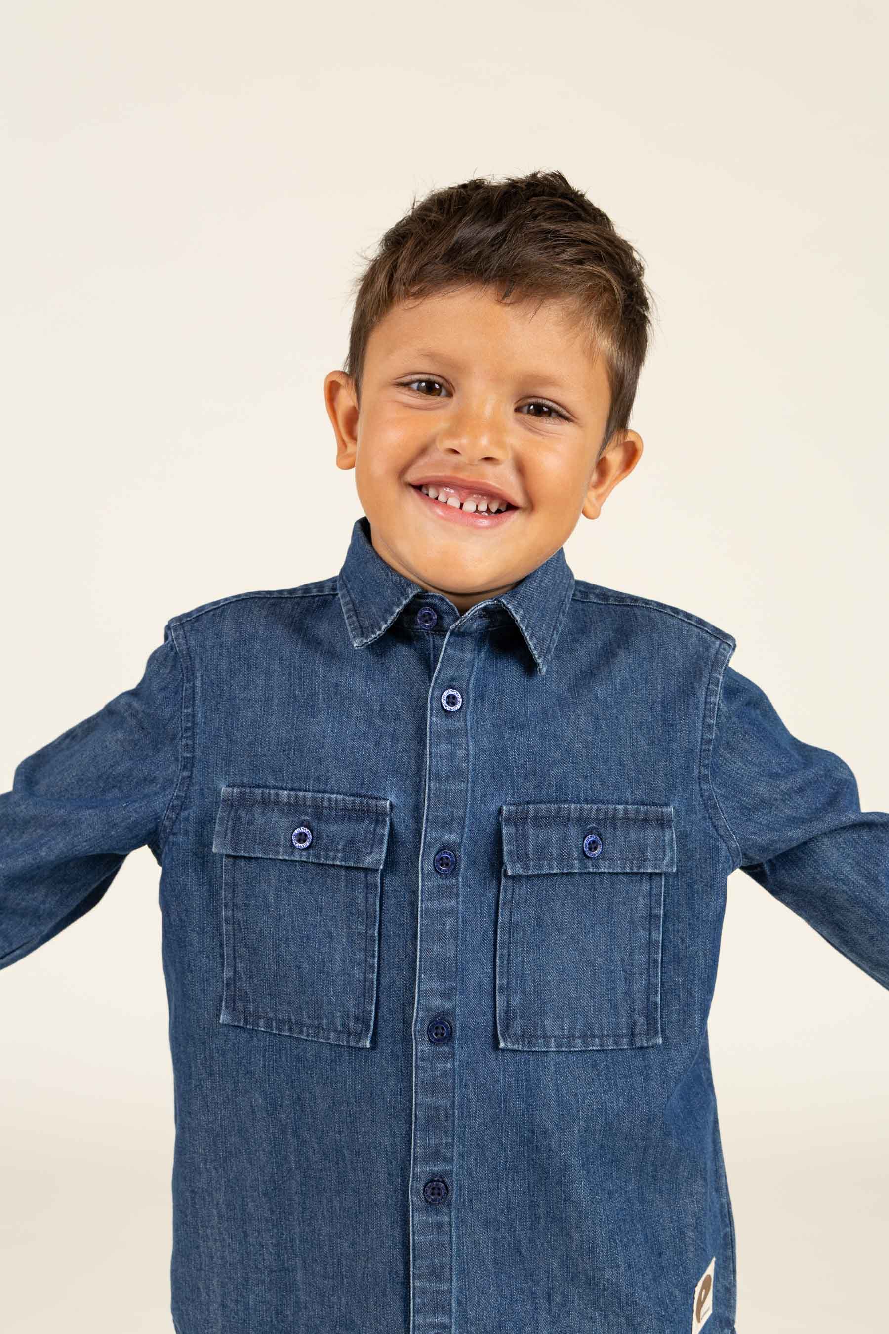 Denim overhemd - Kids - Dark Blue Denim | 100176 Delhi