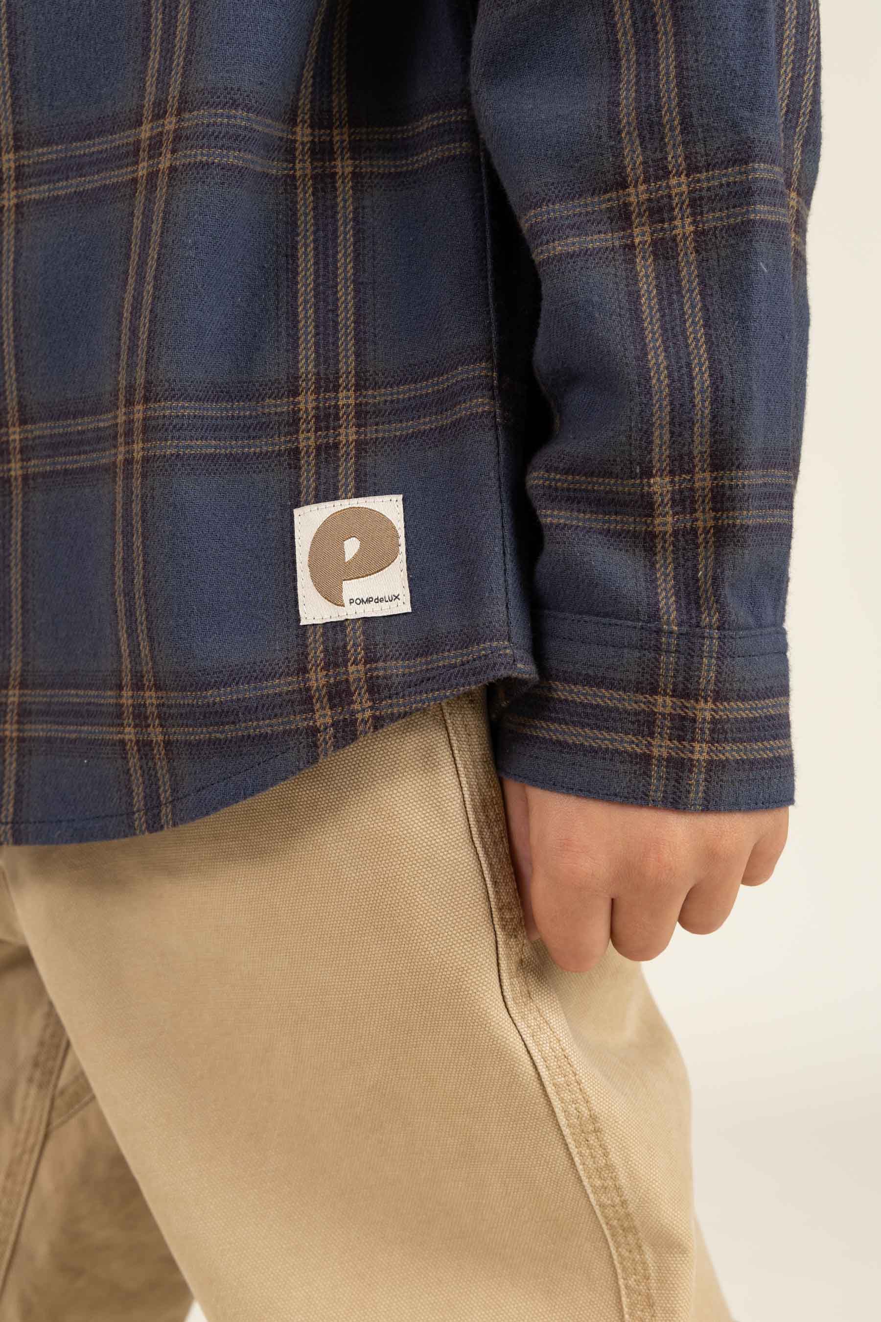 Geruit flanellen overhemd - Tween - Navy Check | 100528 Henry