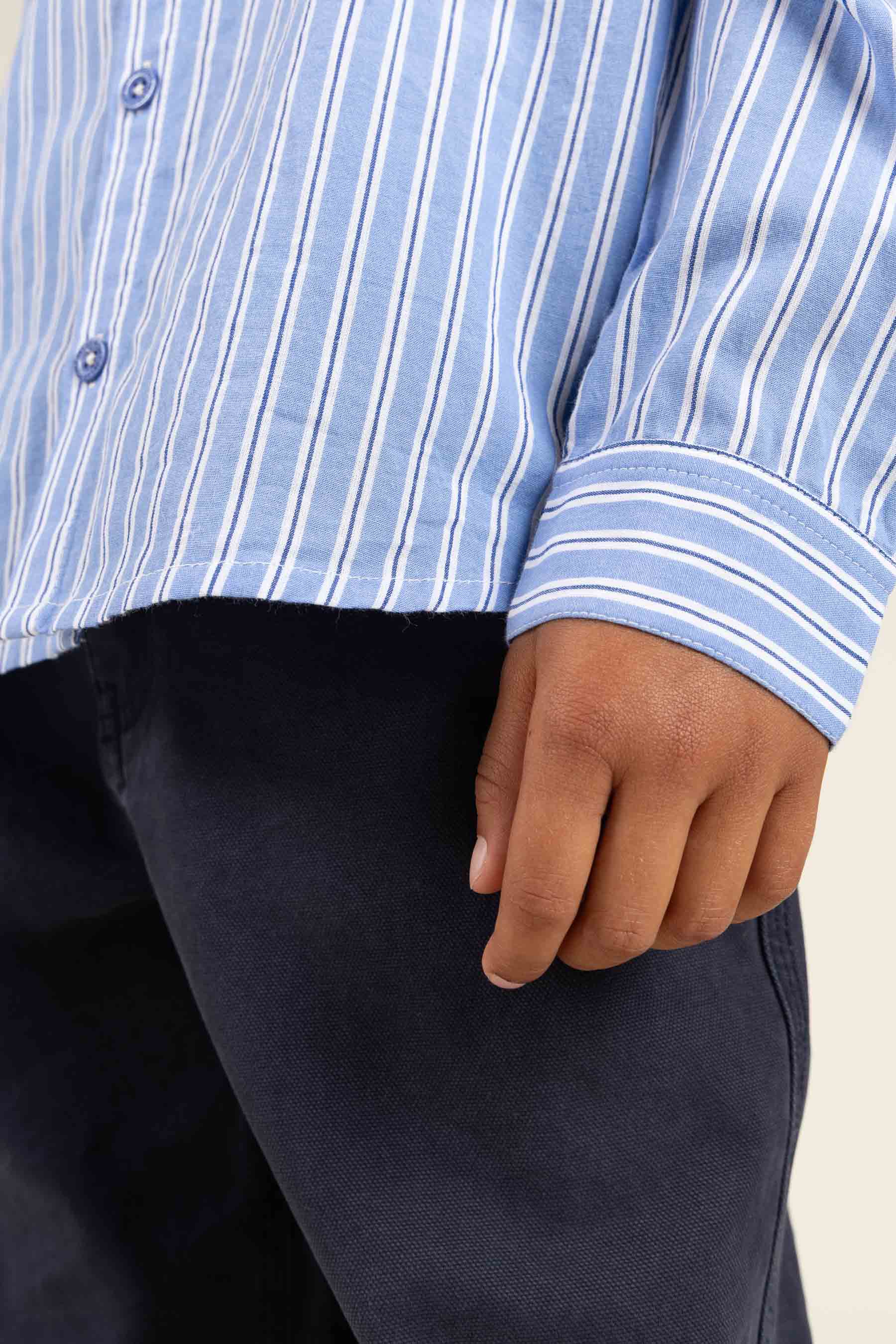 Gestreept overhemd - Tween - Blue Stripe | 100489 Kai
