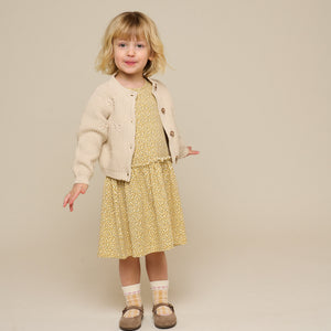 Gebreid katoenen vest met strikjes - Kids - Nature | 100790 Freya