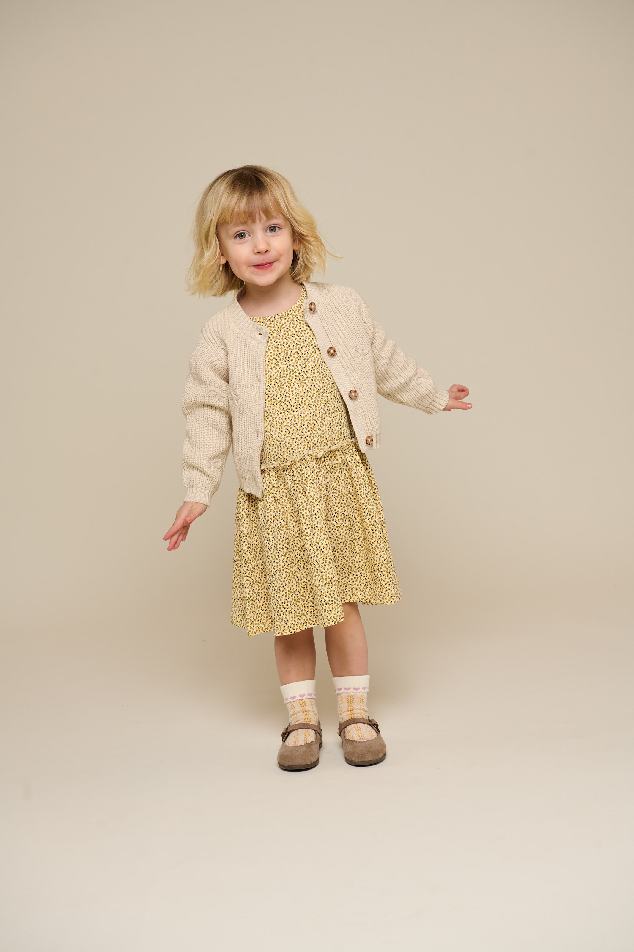 Jersey jurk - Kids - Yellow | 101223 Lea