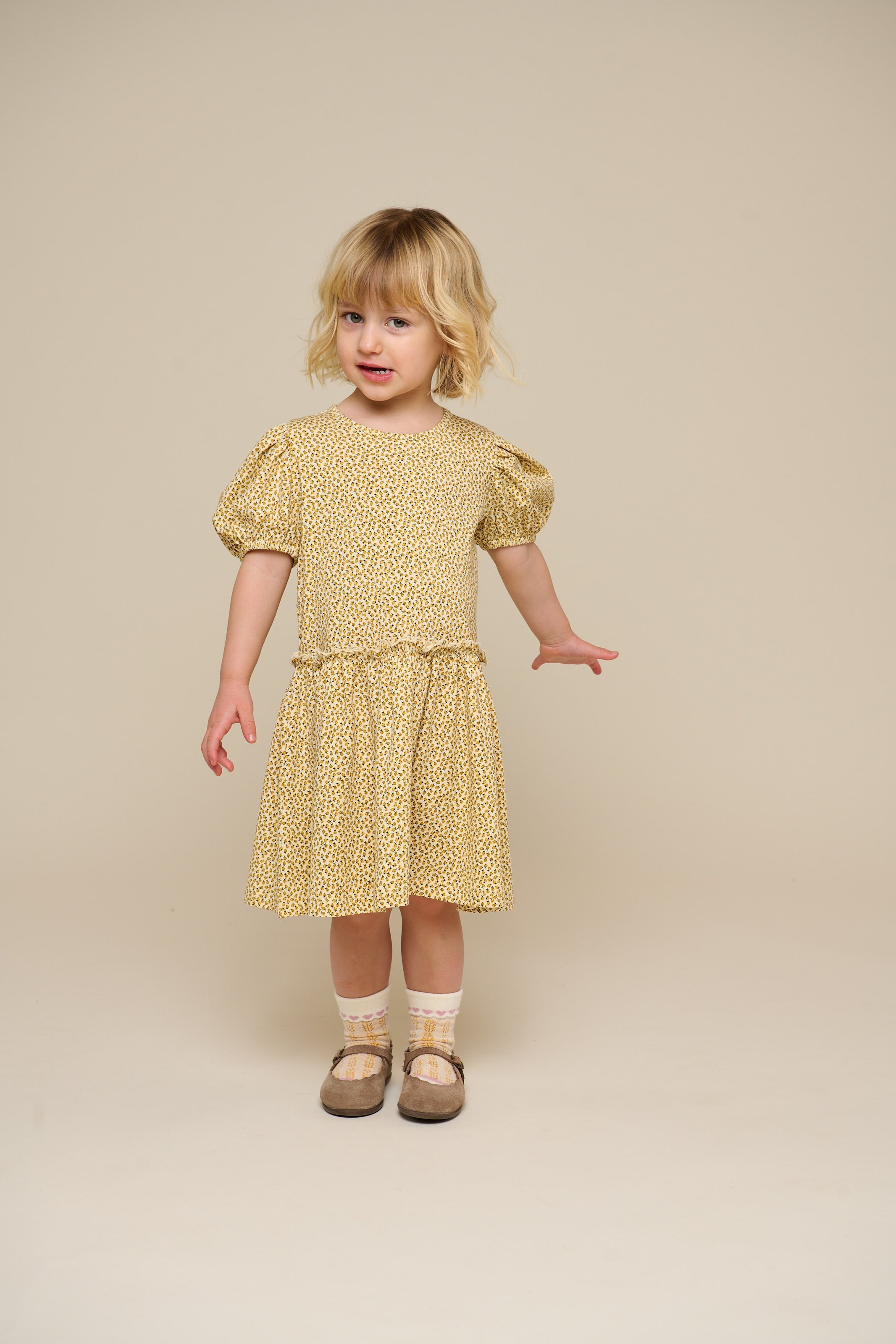 Jersey jurk - Kids - Yellow | 101223 Lea