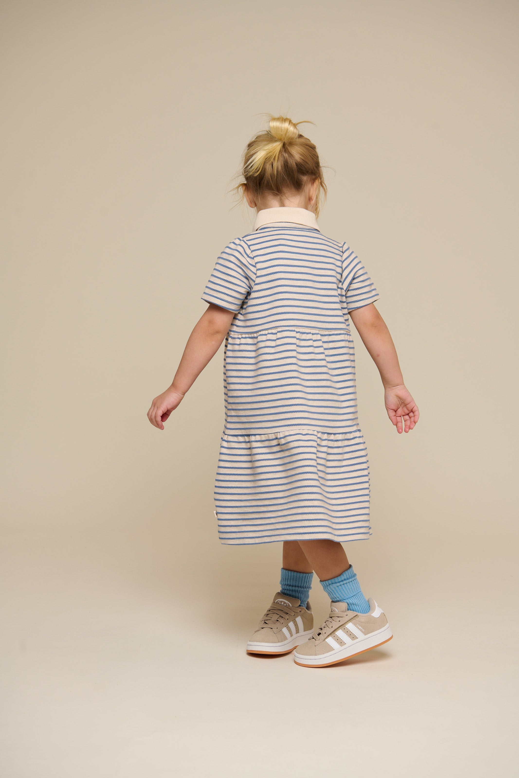 Gestreepte jersey jurk - Kids - Blue | 101012 Emmie