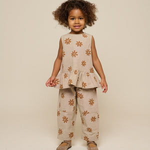 Bedrukte Katoenen Top - Kids - Sand | 101205 Molly