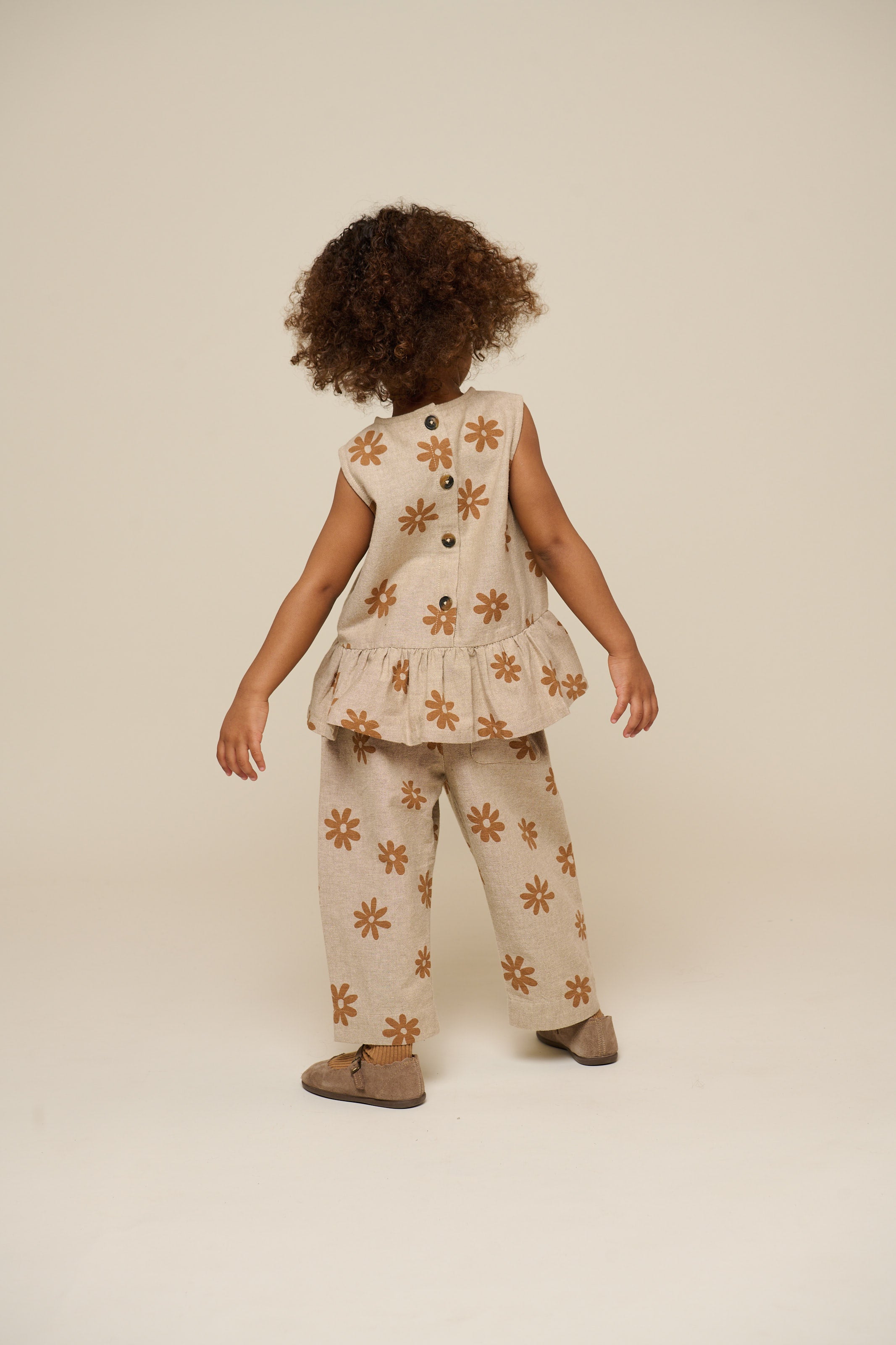 Bedrukte Katoenen Top - Kids - Sand | 101205 Molly