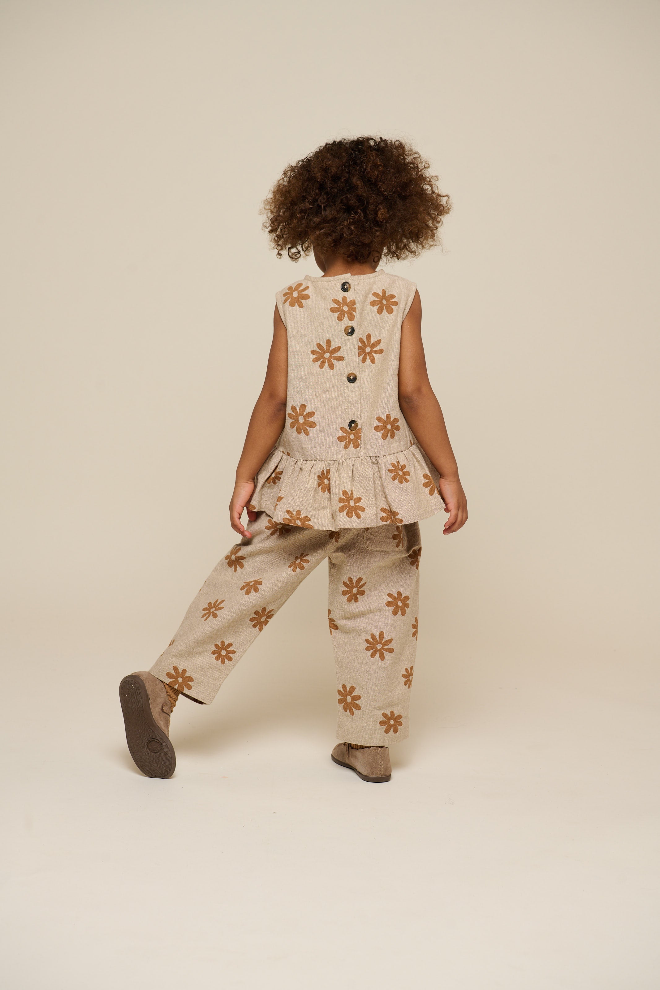 Bedrukte Katoenen Broek - Kids - Sand | 101207 Molly