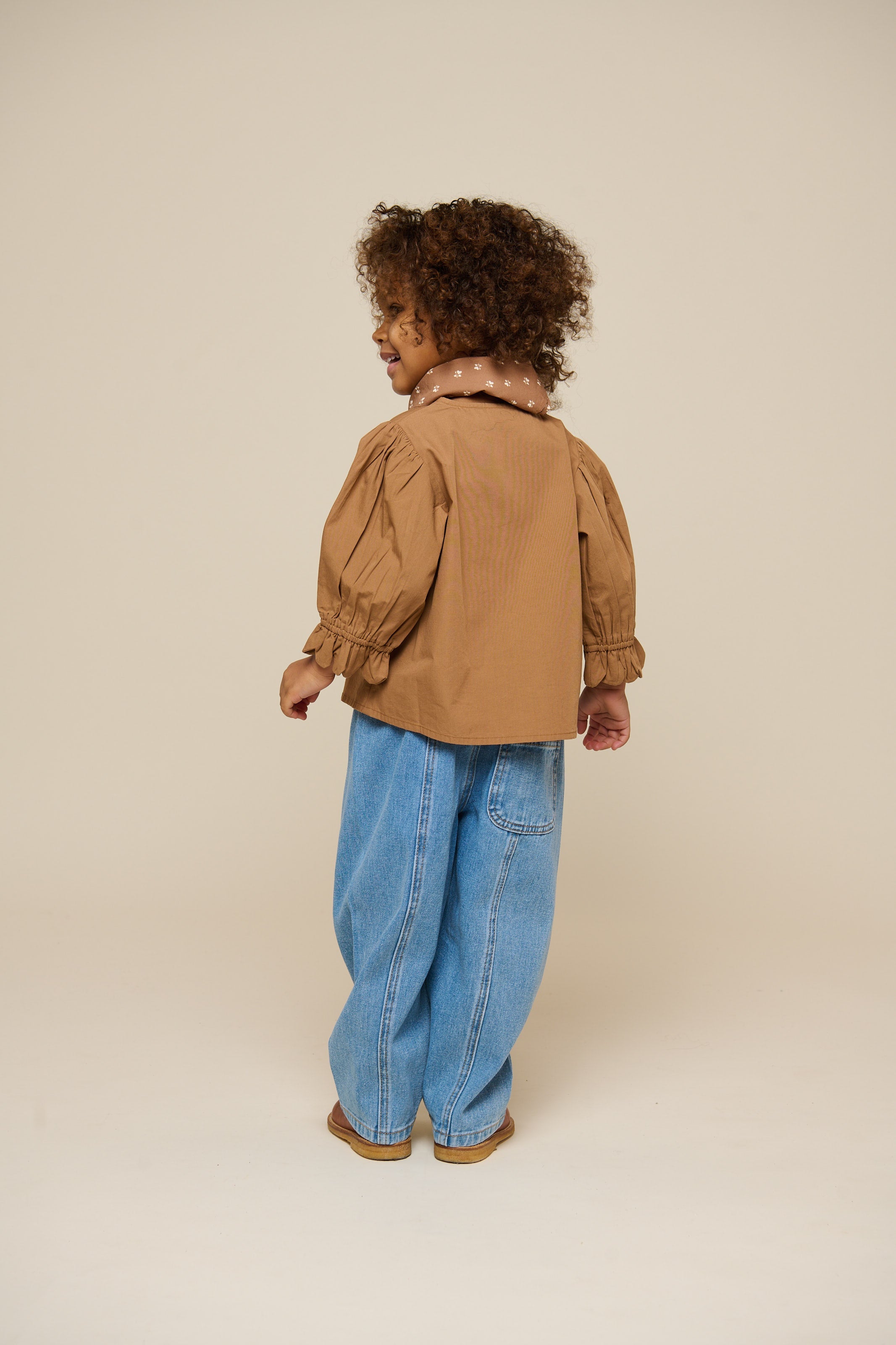 Poplin blouse met Scallop Rand - Kids - Coconut | 101046 Joy
