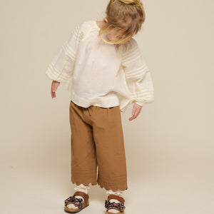 Poplinbroek met geschulpte rand - Kids - Coconut | 101048 Joy
