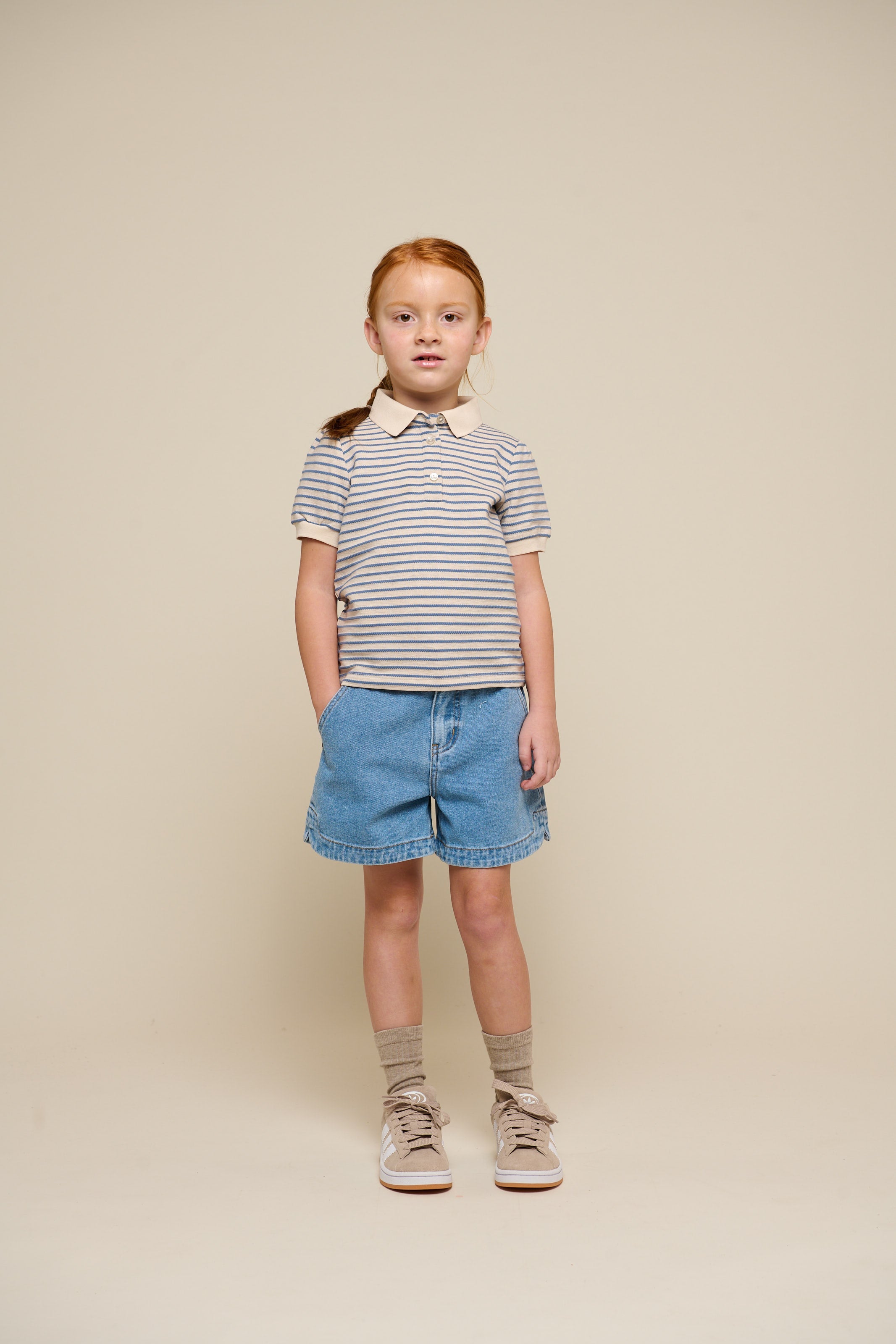 Gestreepte Jersey Polo - Tween - Blue | 101007 Emmie