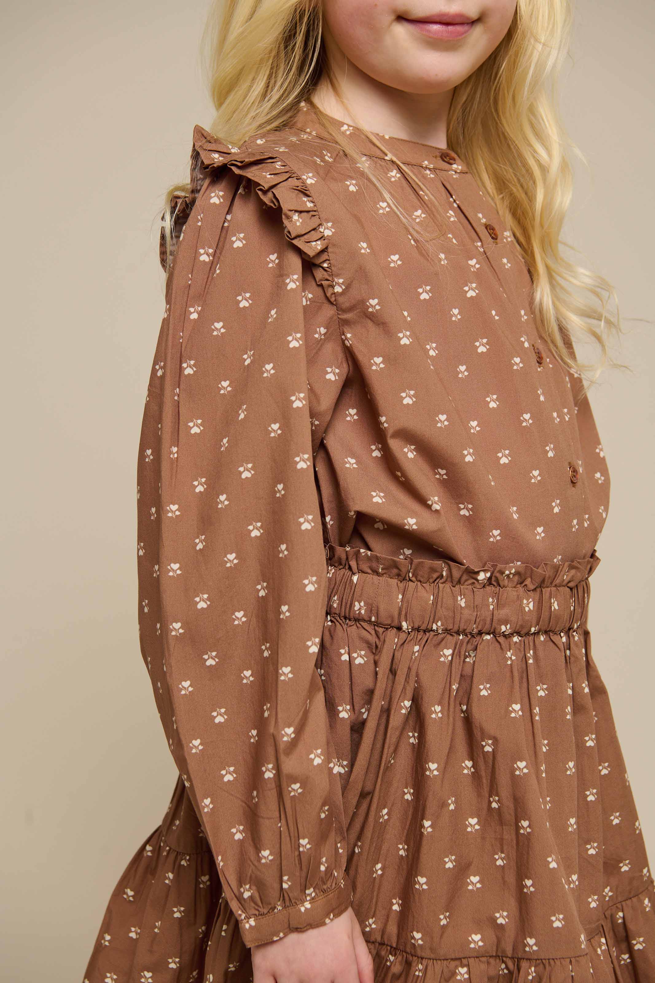 Bedrukte Popeline Overhemdblouse - Tween - Coconut | 101088 Camilla