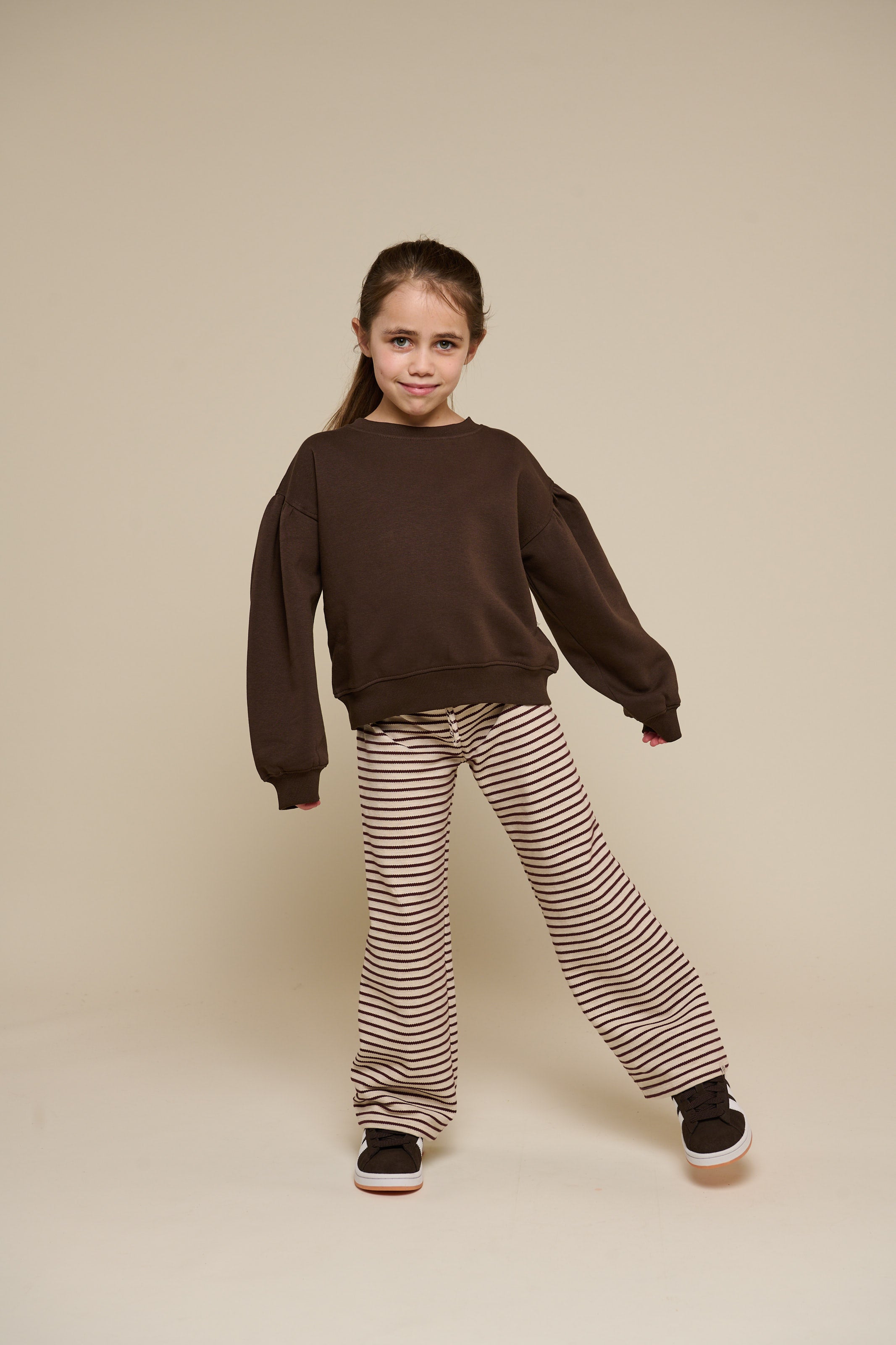 Sweatshirt met strikdetail - Tween - Chocolate | 100815 Ruth