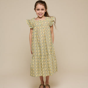 Bloemenprint Popeline Jurk - Tween - Green | 100963 Poppy