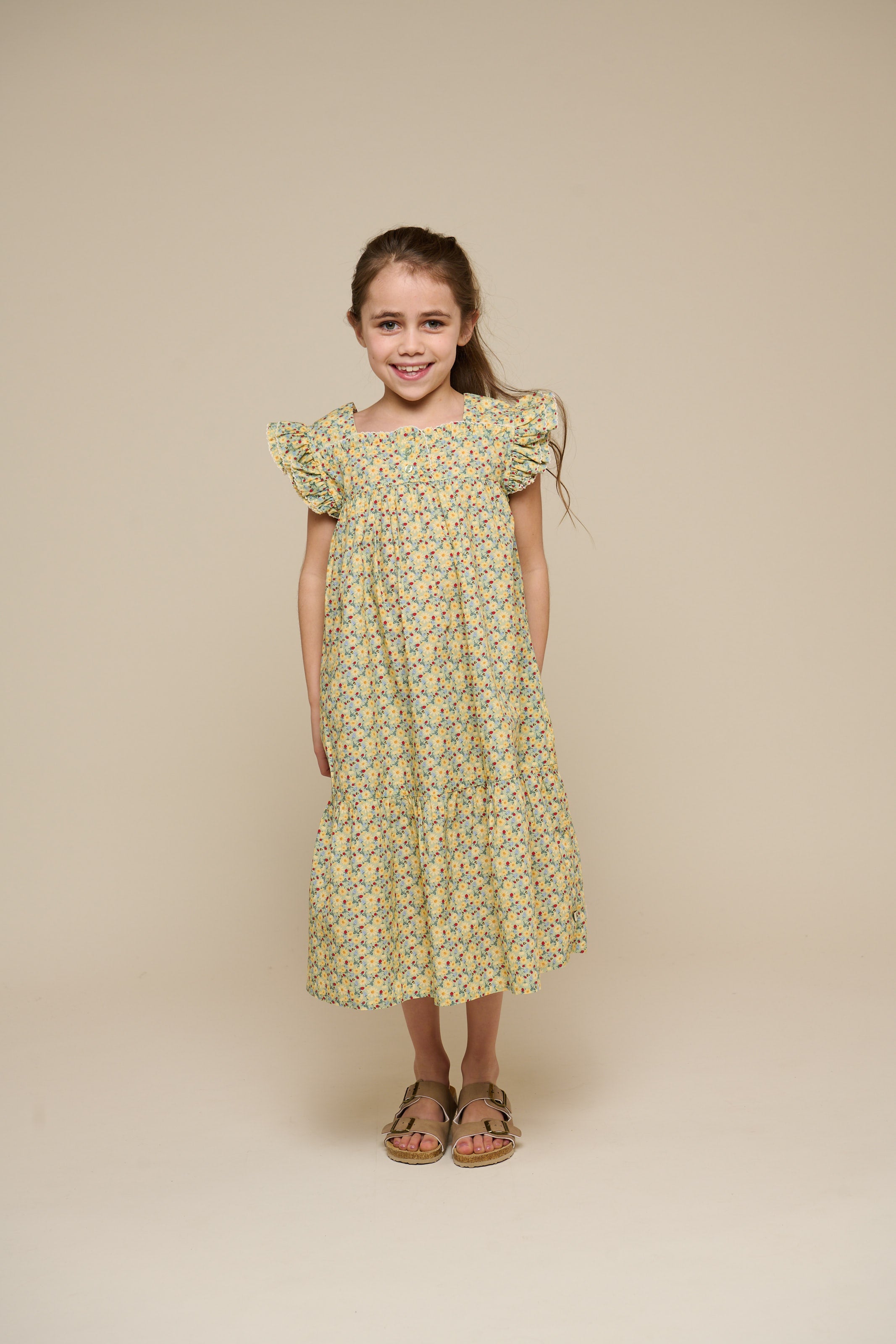 Bloemenprint Popeline Jurk - Tween - Green | 100963 Poppy