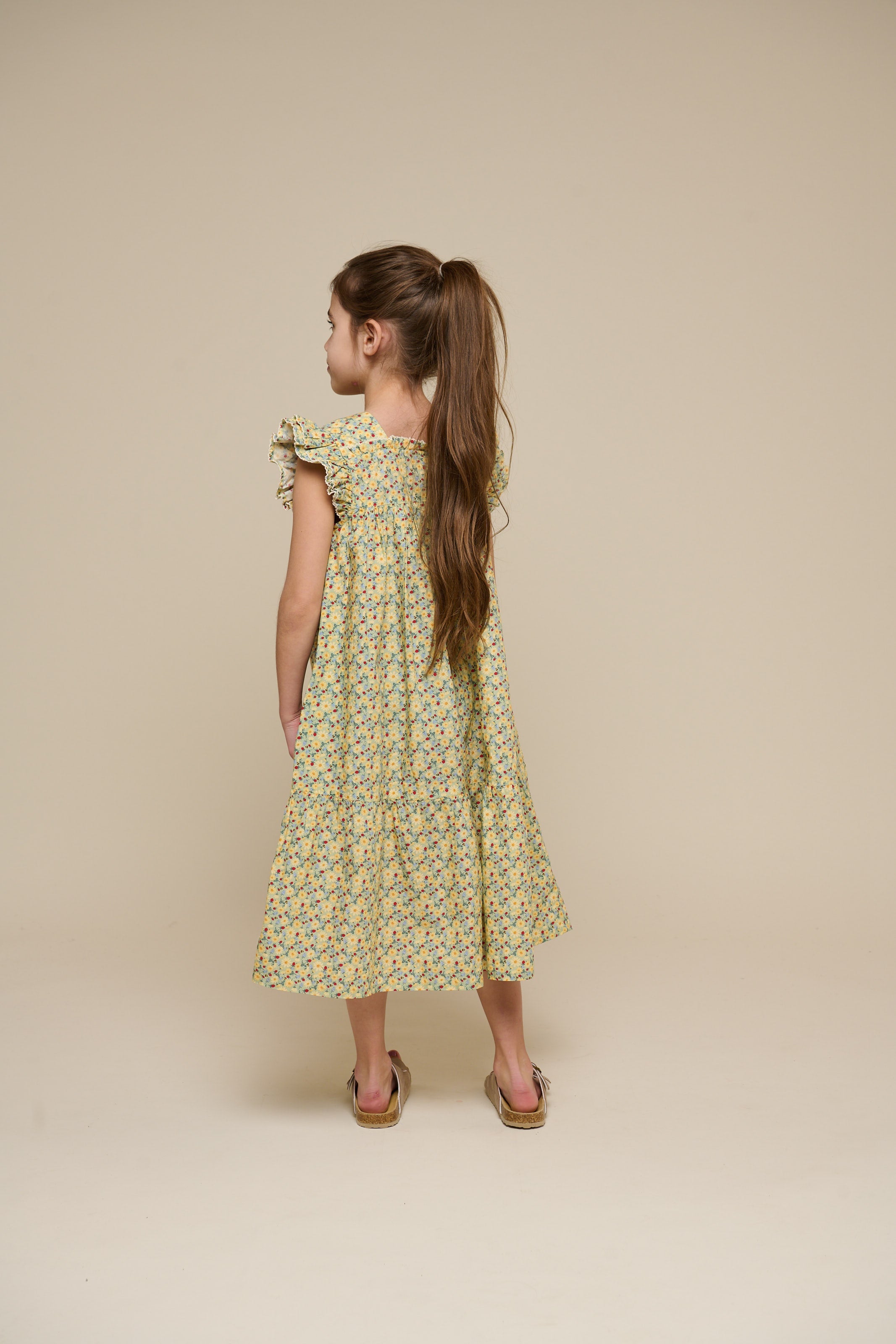 Bloemenprint Popeline Jurk - Tween - Green | 100963 Poppy