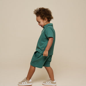 Gestructureerde Jersey Shorts - Kids - Tropical Green | 101219 Sonny